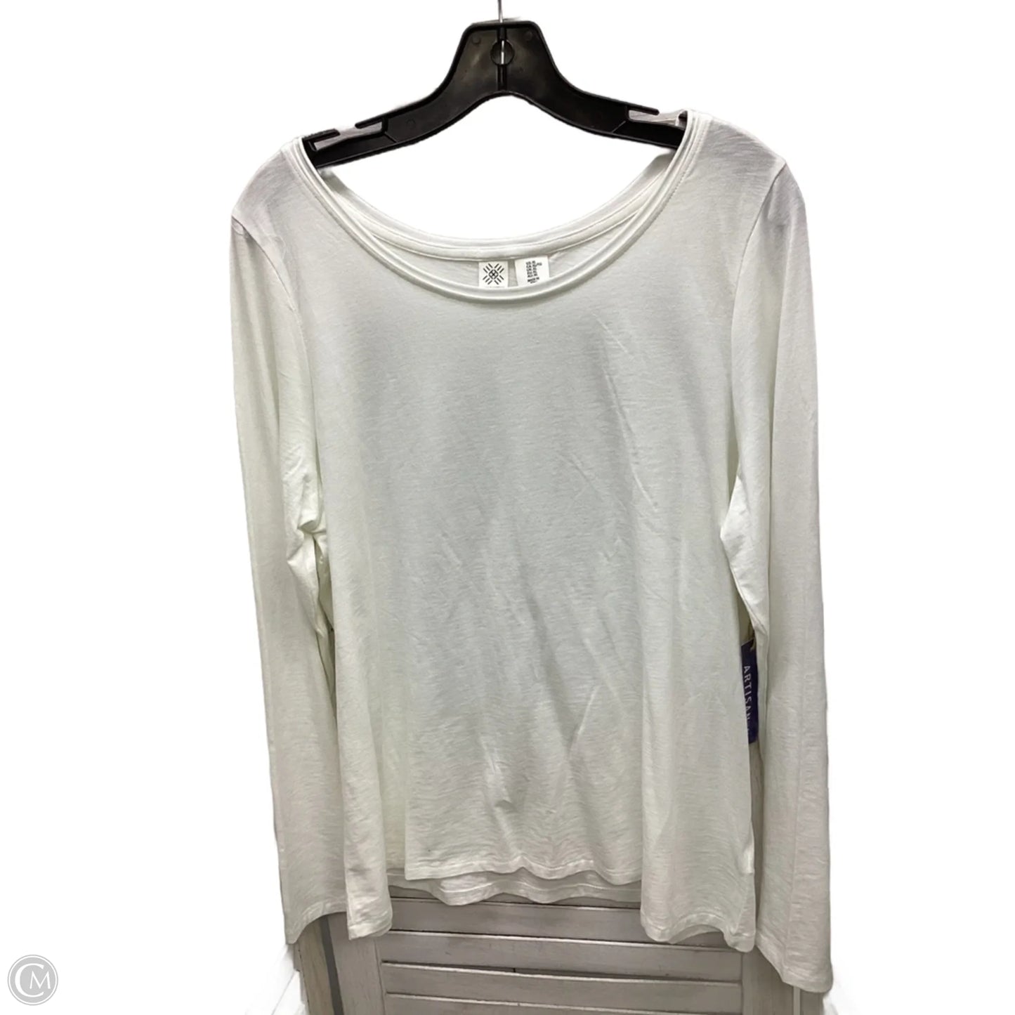 Top Long Sleeve By Clothes Mentor In White, Size: Xl
