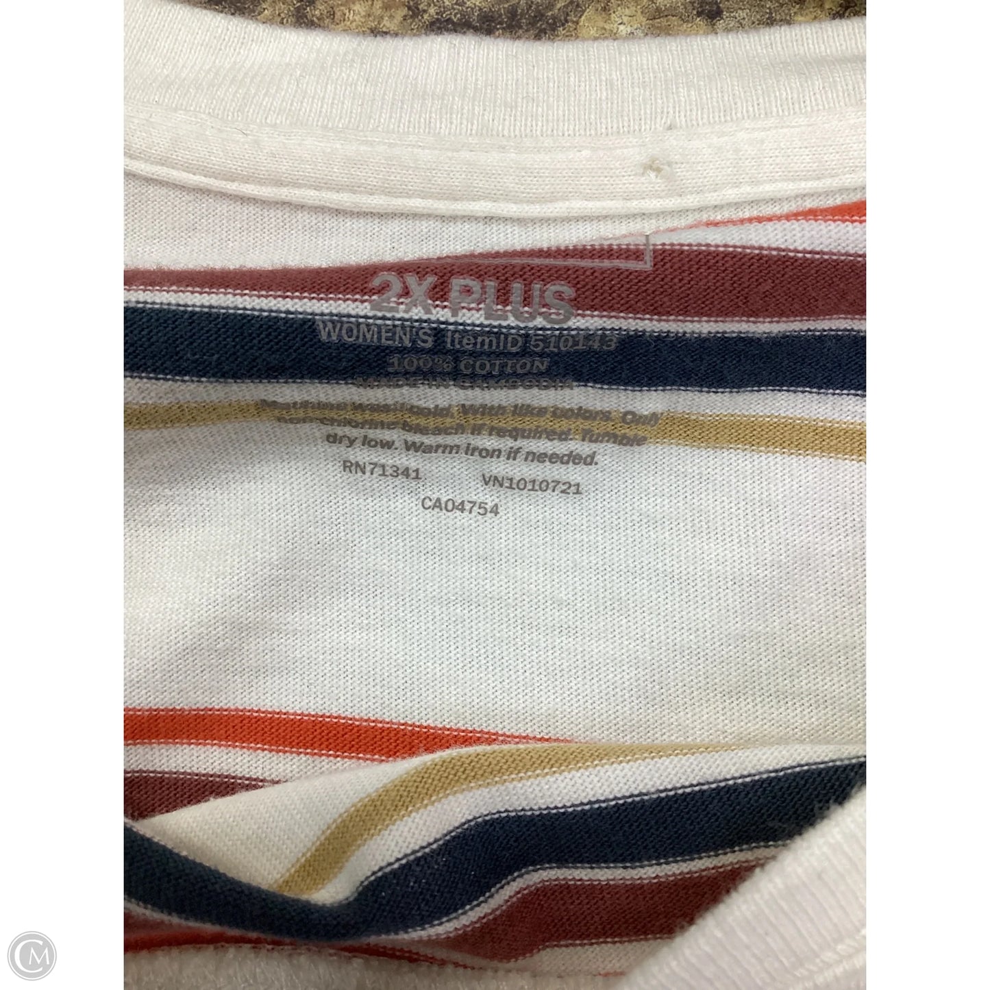 Top Long Sleeve By L.l. Bean In Striped Pattern, Size: 2x