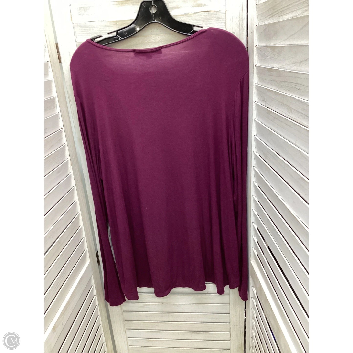 Top Long Sleeve By Loft In Purple, Size: L