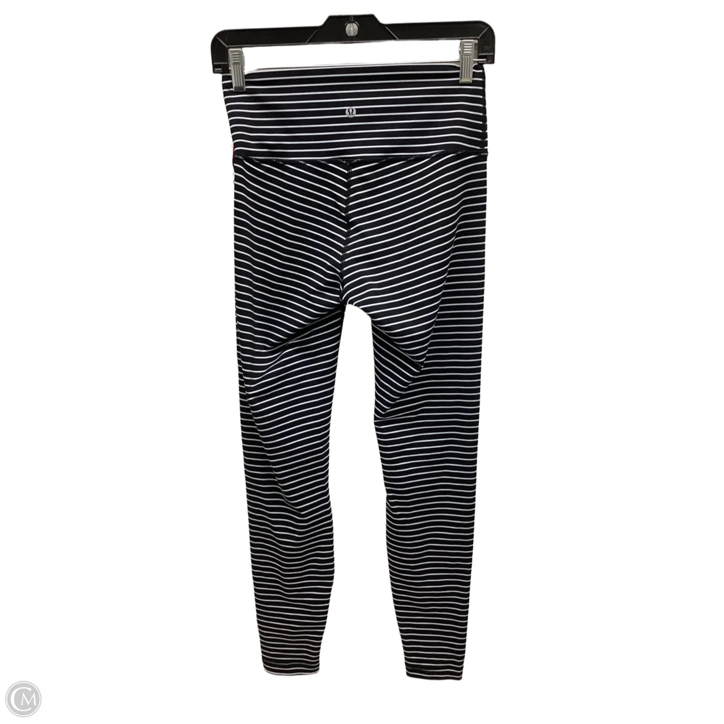 Athletic Leggings By Lululemon In Striped Pattern, Size: 8