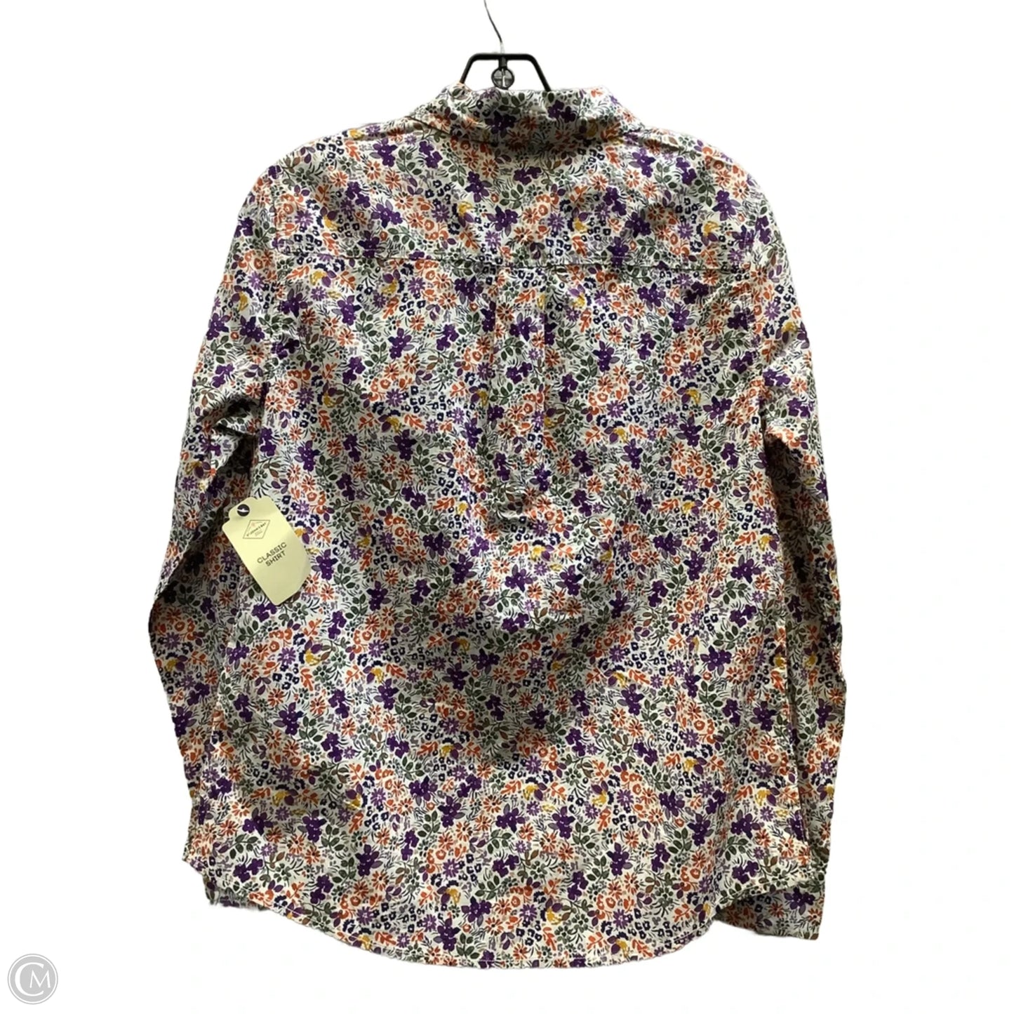 Top Long Sleeve By St Johns Bay In Floral Print, Size: S
