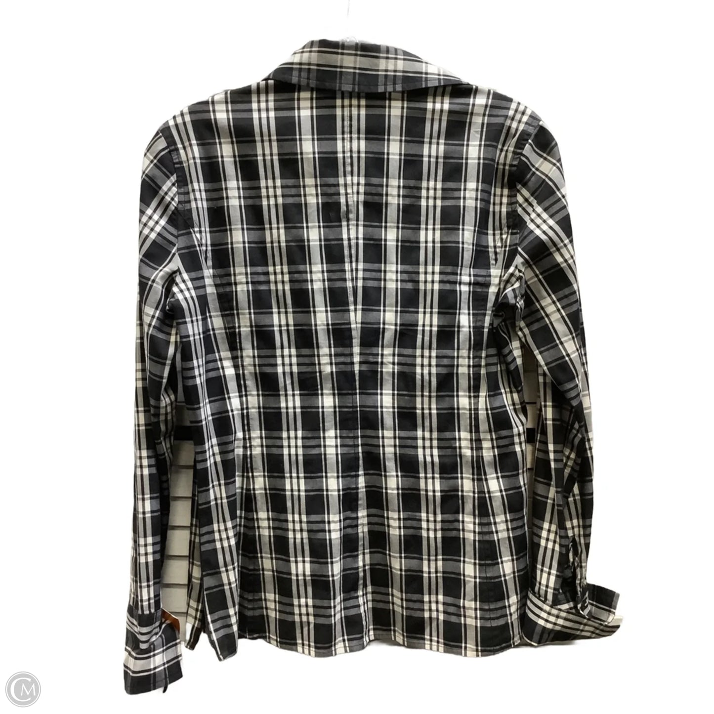 Top Long Sleeve By Talbots In Plaid Pattern, Size: 4