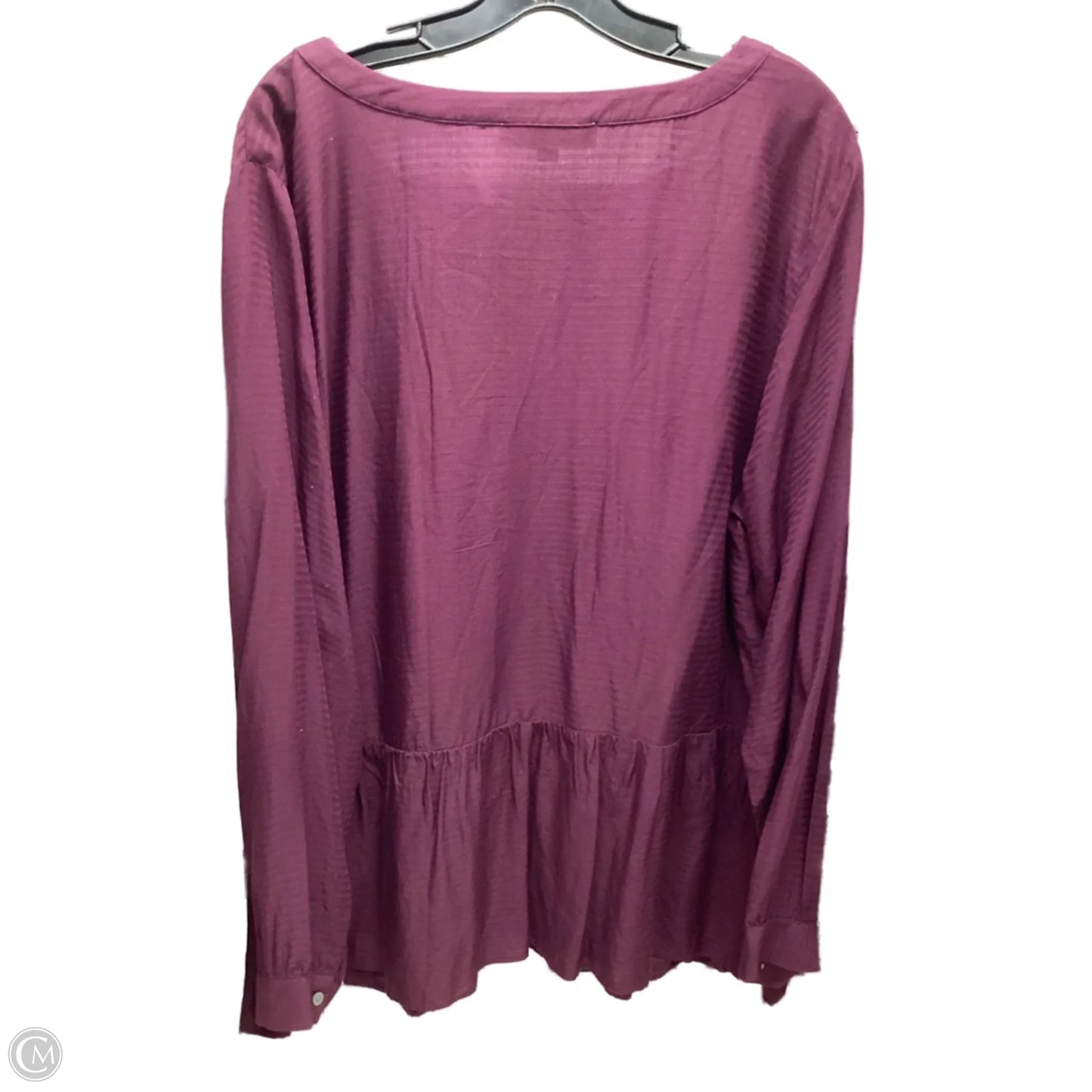 Top Long Sleeve By Loft In Purple, Size: 18