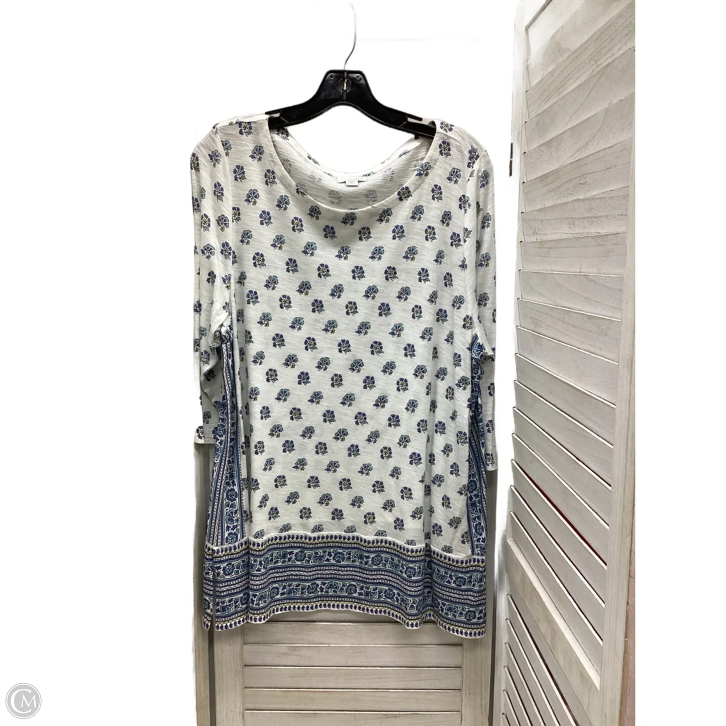 Top Long Sleeve By J. Jill In Floral Print, Size: Xl