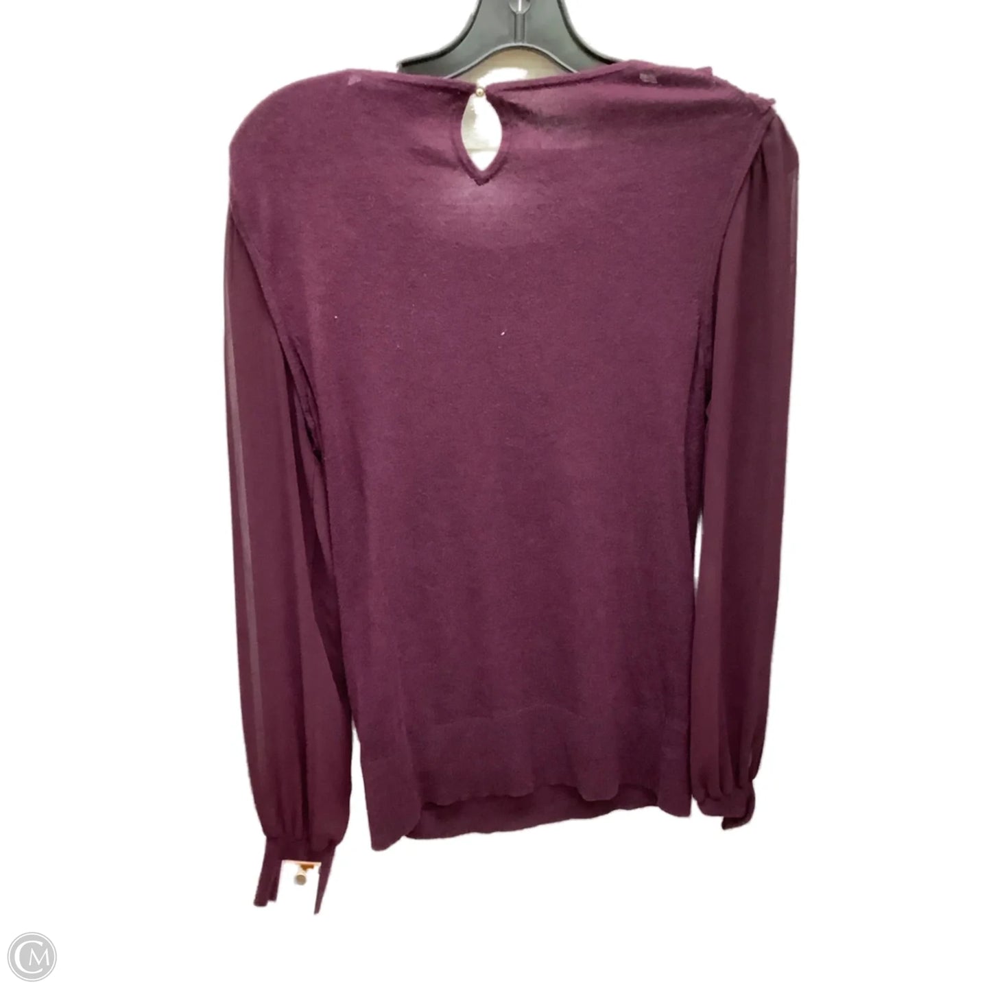 Top Long Sleeve By White House Black Market In Purple, Size: Xs
