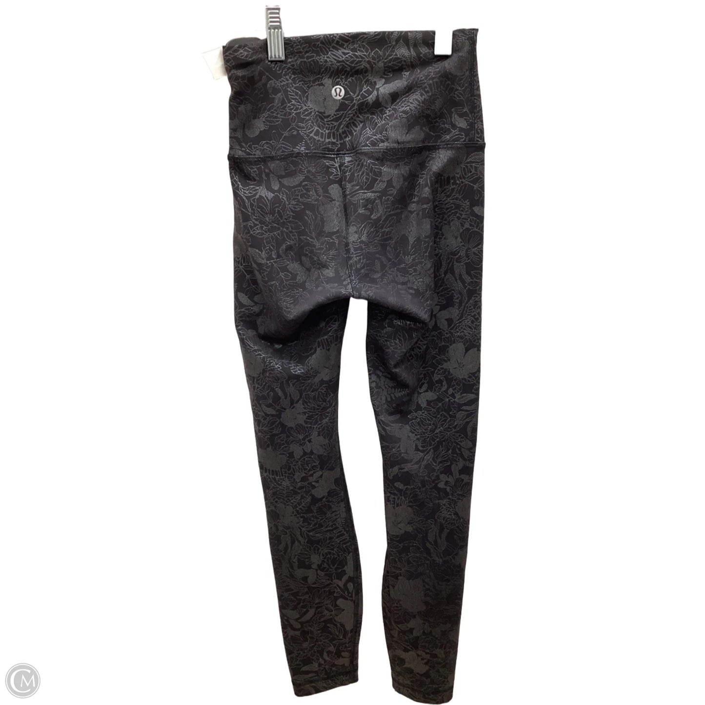 Athletic Leggings By Lululemon In Black & Grey, Size: 2