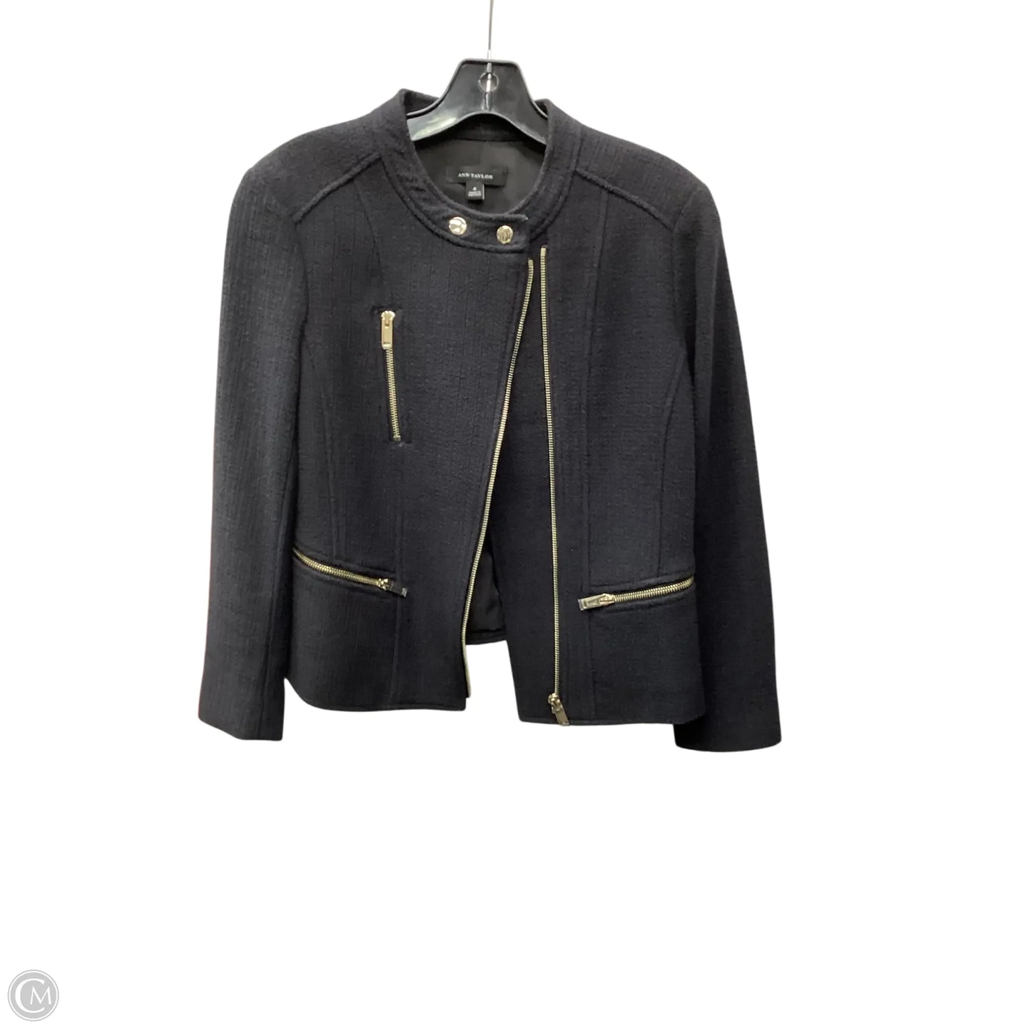 Blazer By Ann Taylor In Black, Size: 4