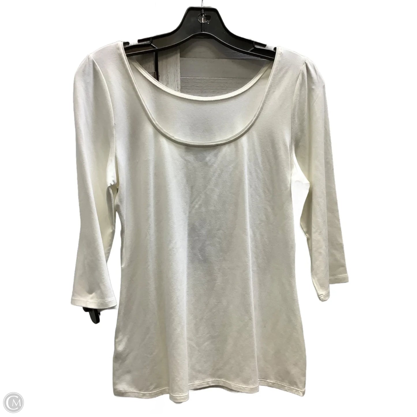 Top Long Sleeve By White House Black Market In White, Size: S