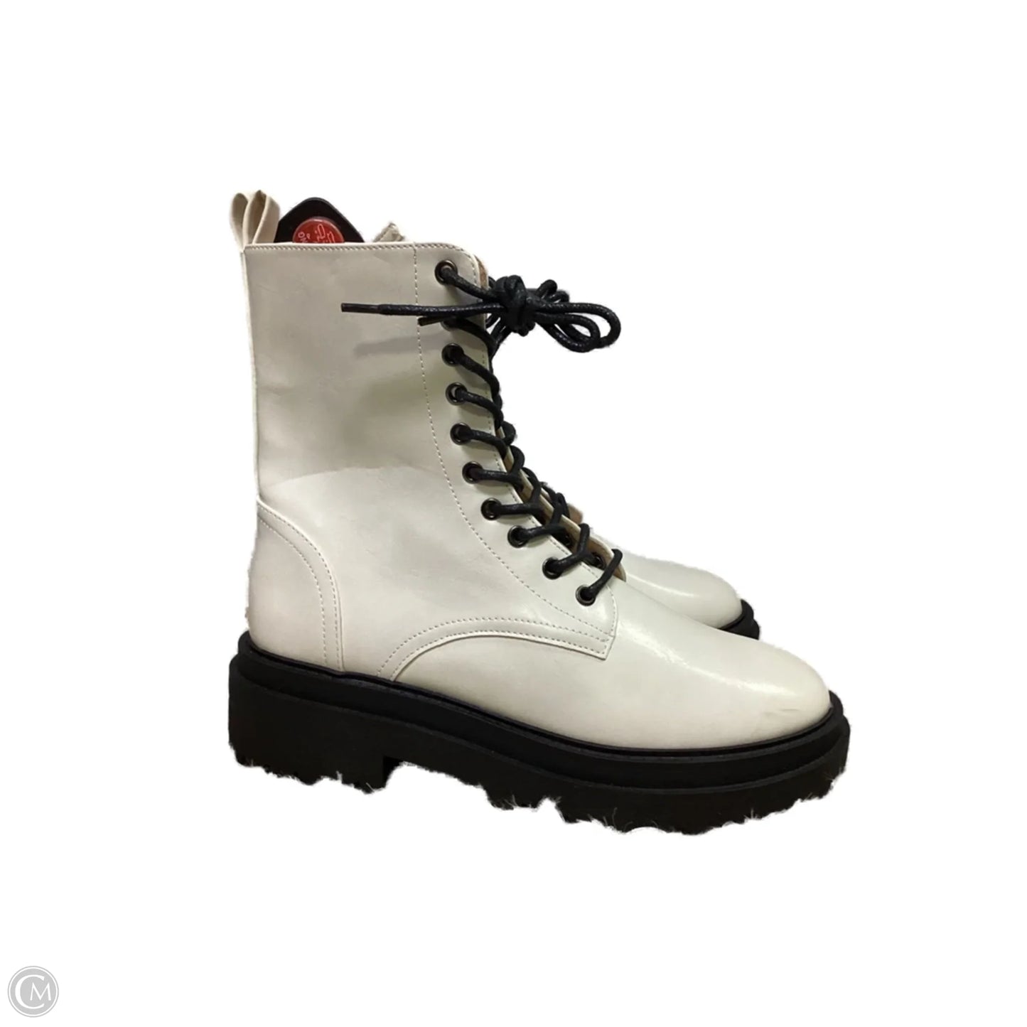 Boots Combat By Forever 21 In Ivory, Size: 7