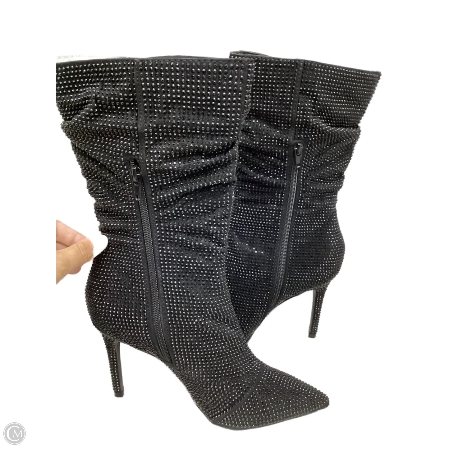 Boots Mid-calf Heels By Thalia Sodi In Black, Size: 9