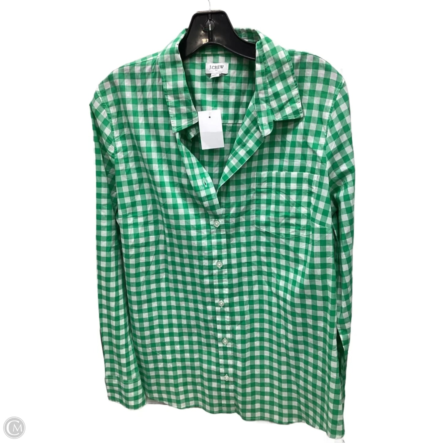 Top Long Sleeve By J. Crew In Plaid Pattern, Size: Xl