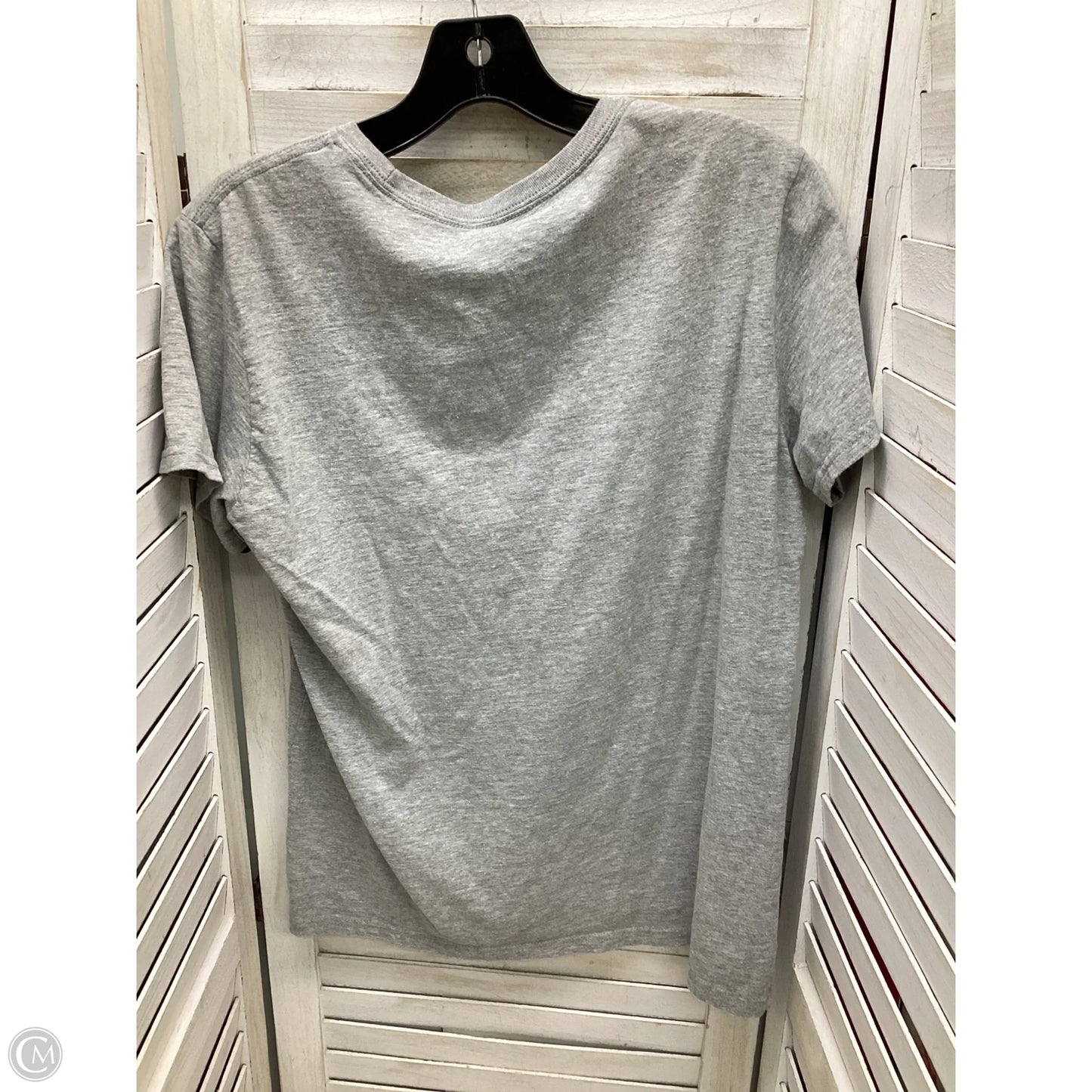 Top Short Sleeve By Adidas In Grey, Size: L