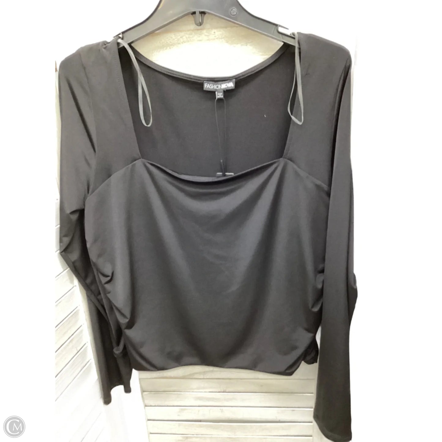 Top Long Sleeve By Fashion Nova In Black, Size: 3x