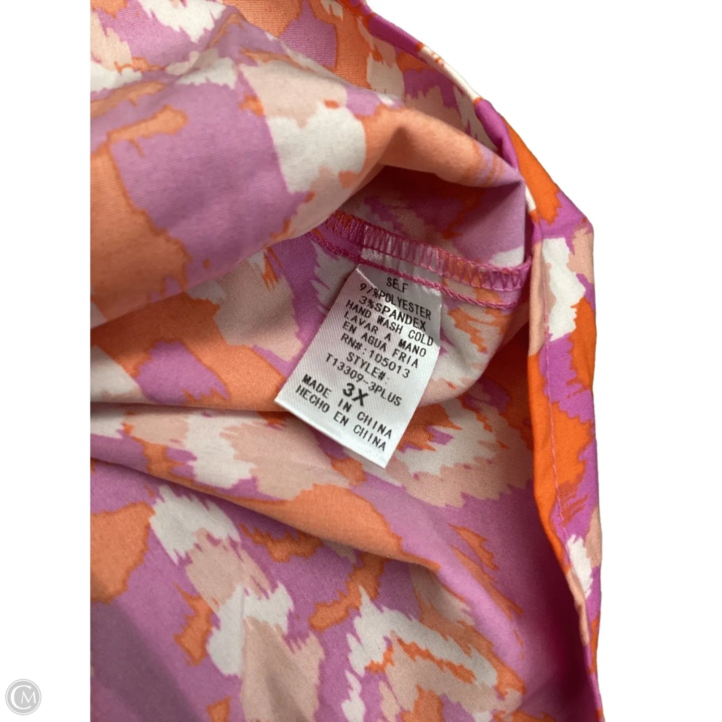 Top Sleeveless By Emily Wonder In Floral Print, Size: 3x