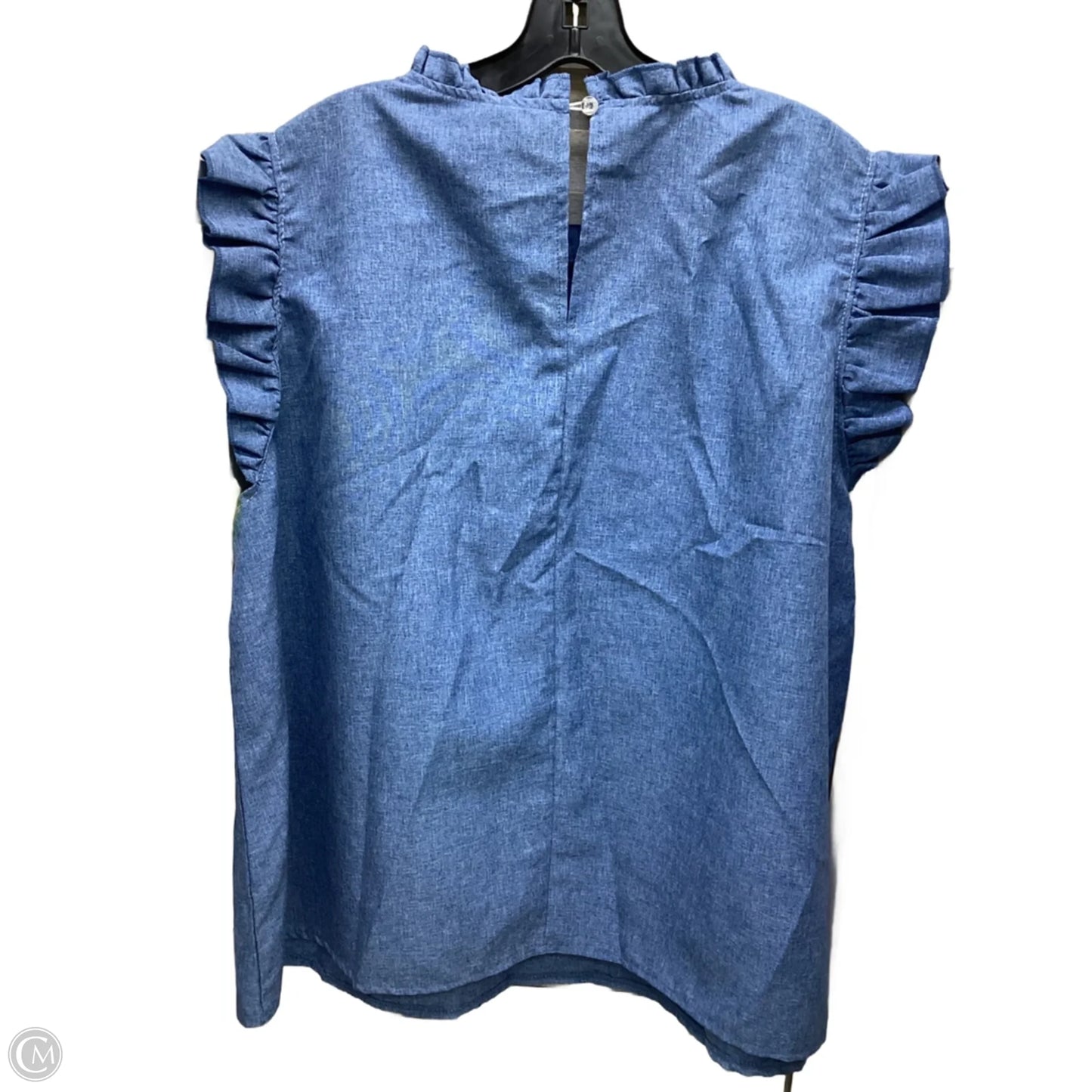 Top Sleeveless By Shein In Blue Denim, Size: 4x