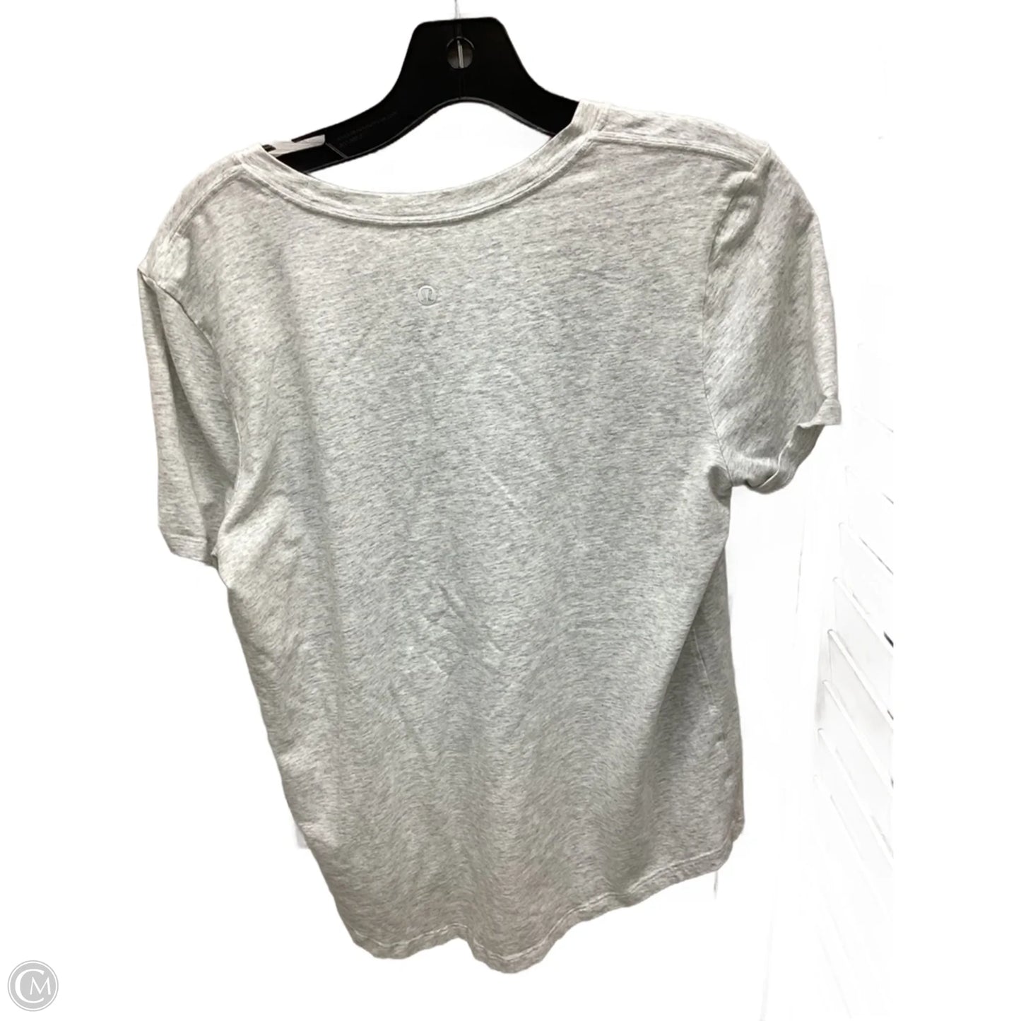 Top Short Sleeve By Lululemon In Grey, Size: 8