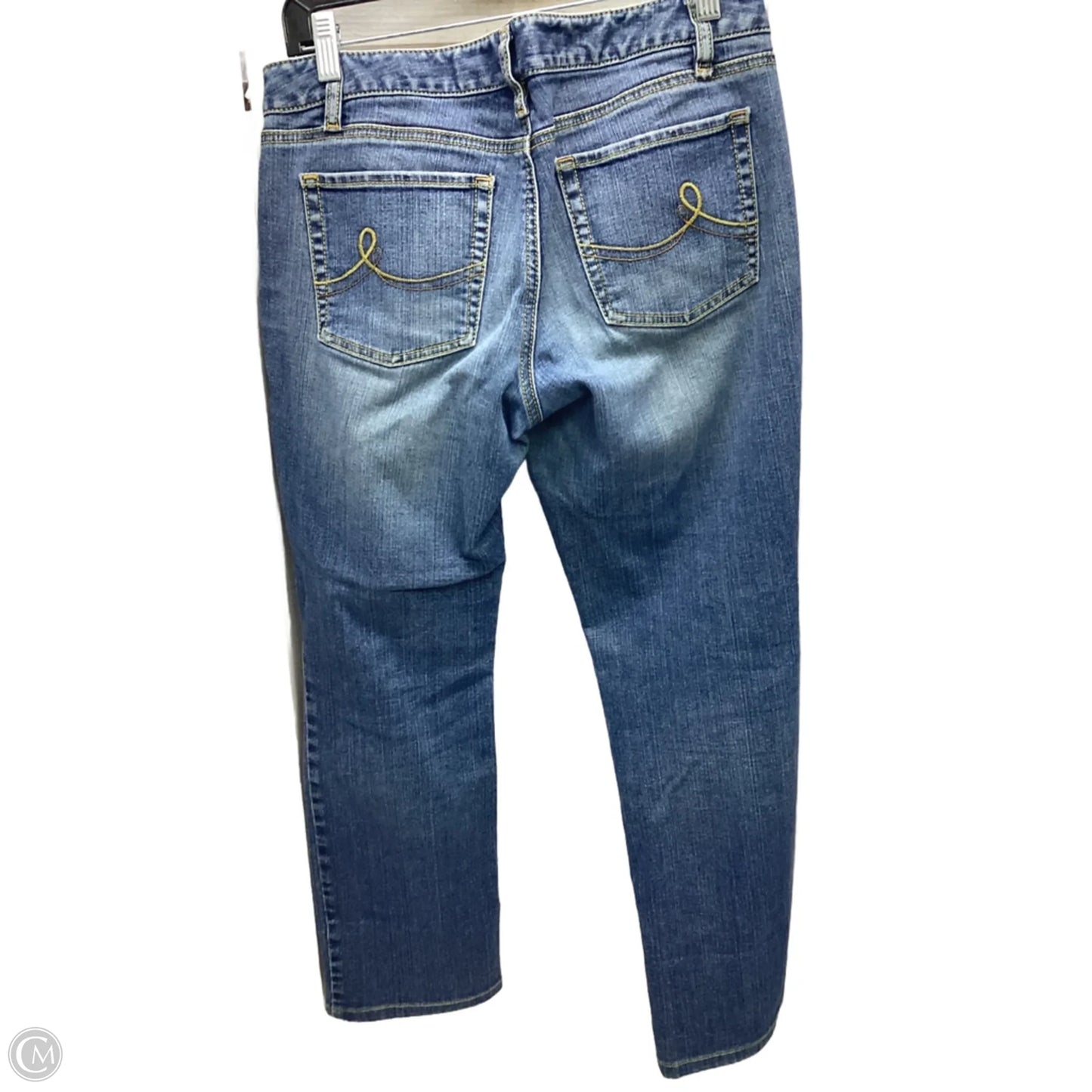 Jeans Straight By Loft In Blue Denim, Size: 8