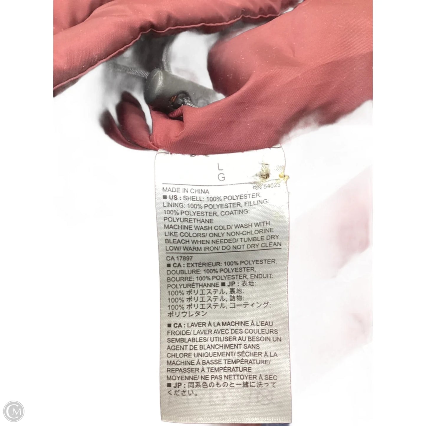 Jacket Puffer & Quilted By Banana Republic In Maroon, Size: L