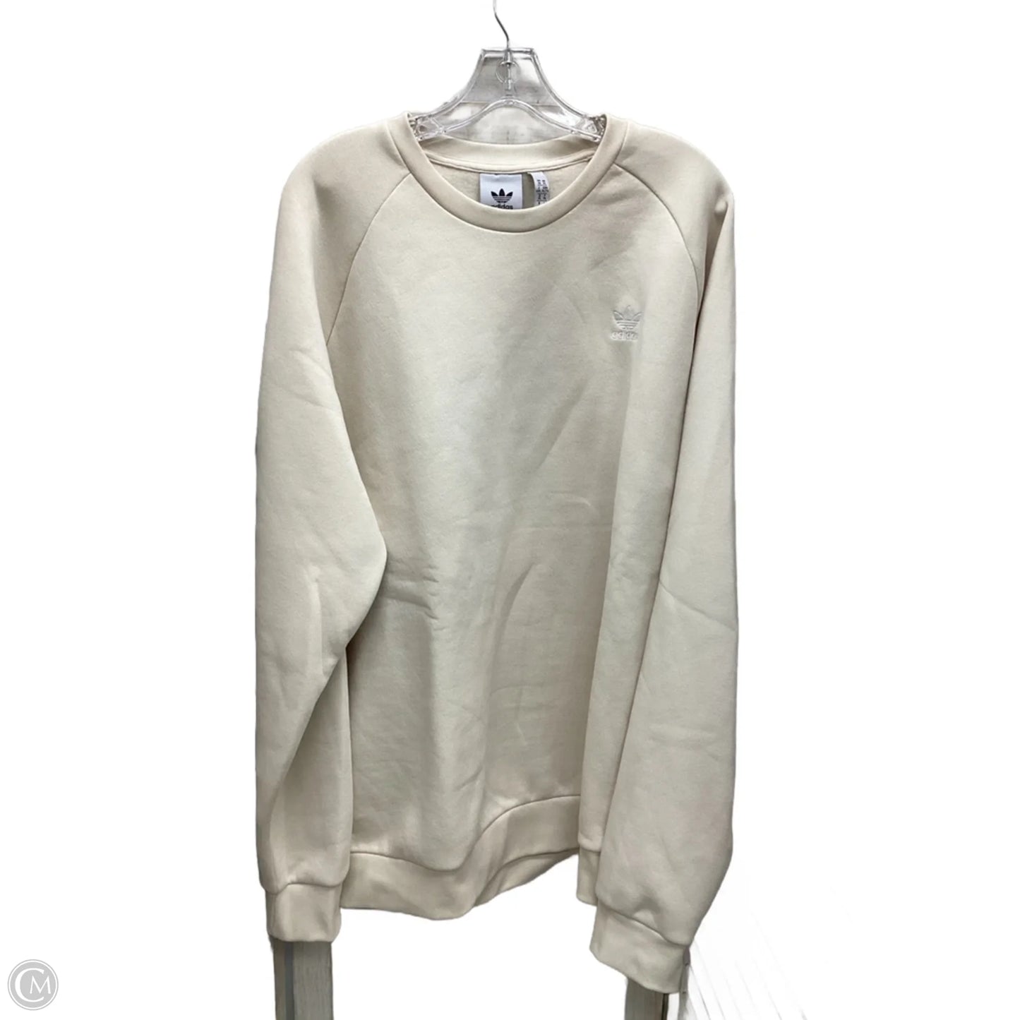 Sweatshirt Crewneck By Adidas In Ivory, Size: Xl