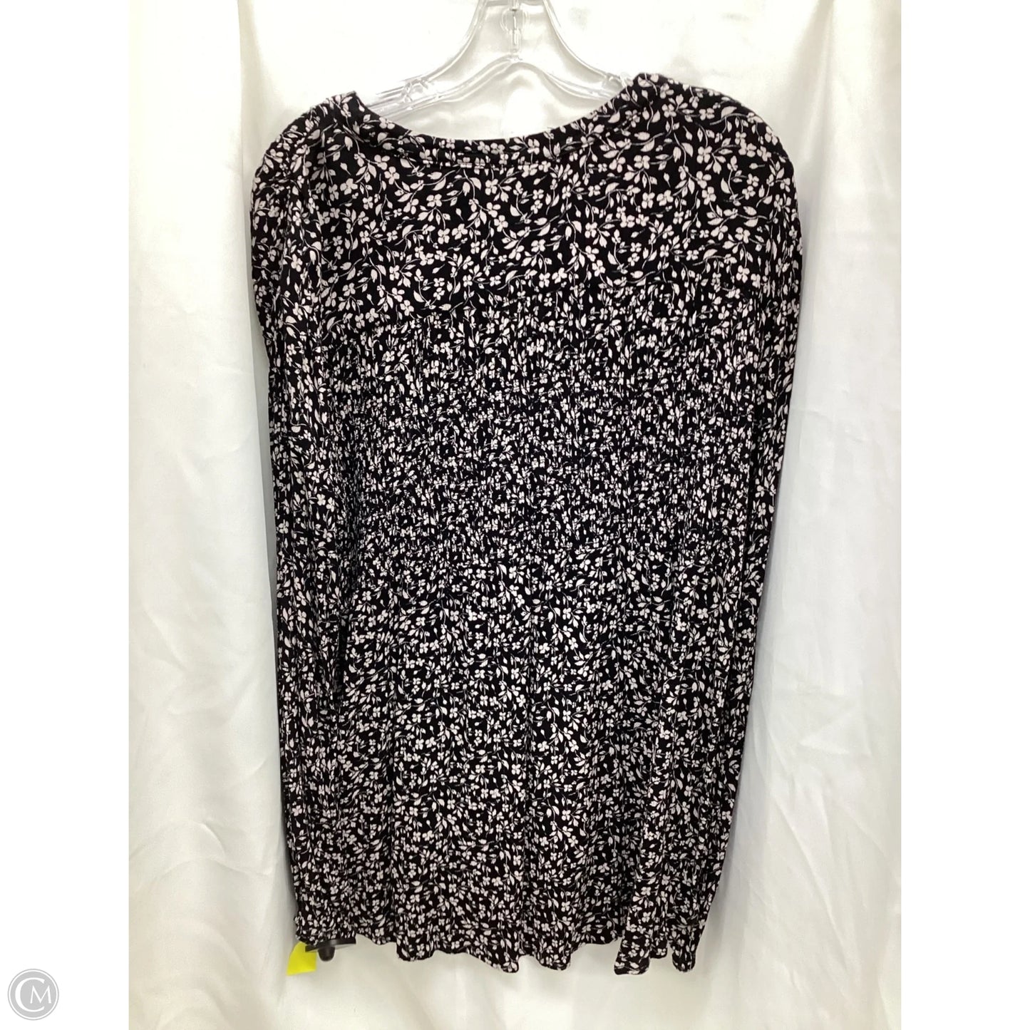 Top Long Sleeve By Knox Rose In Floral Print, Size: Xxl