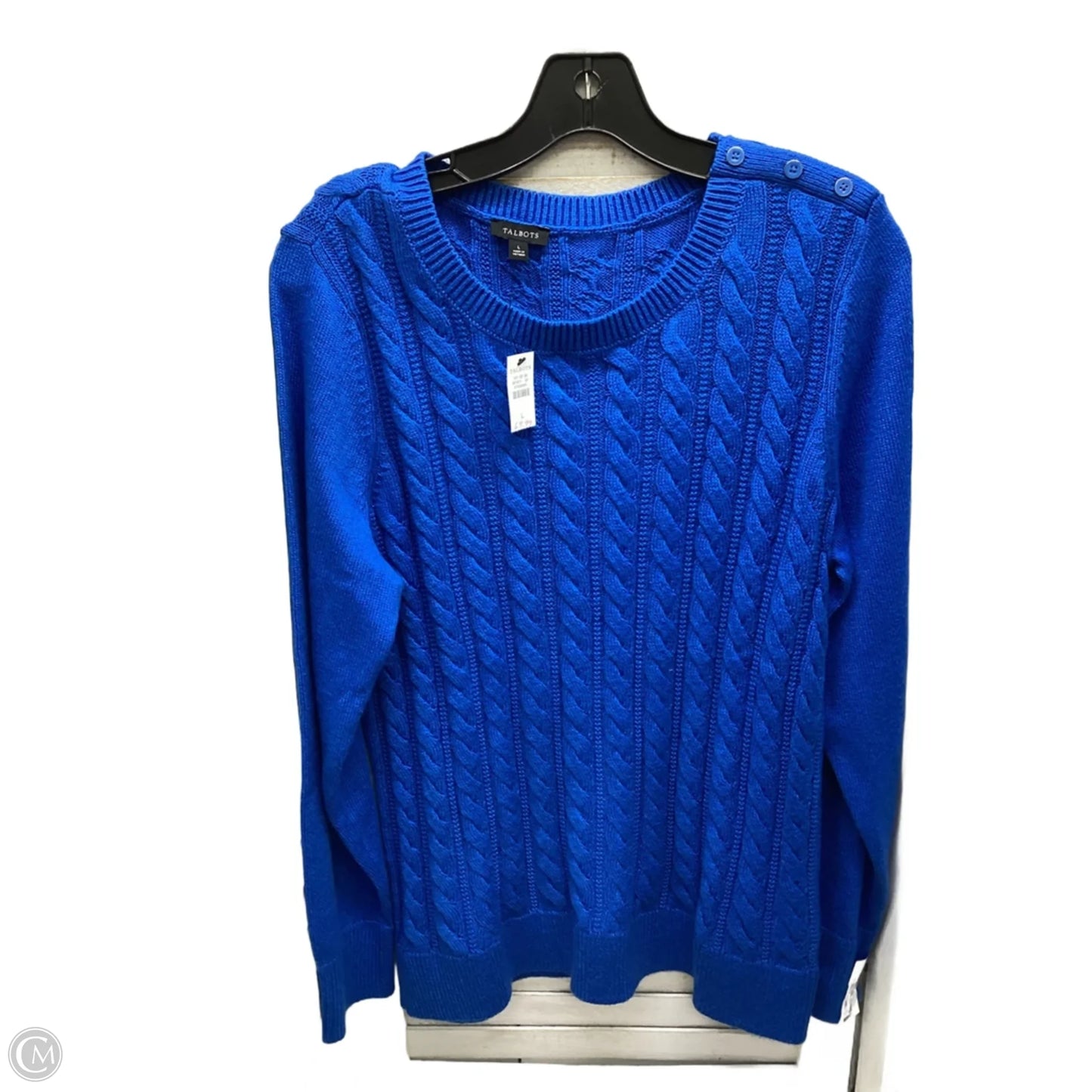 Top Long Sleeve By Talbots In Blue, Size: L