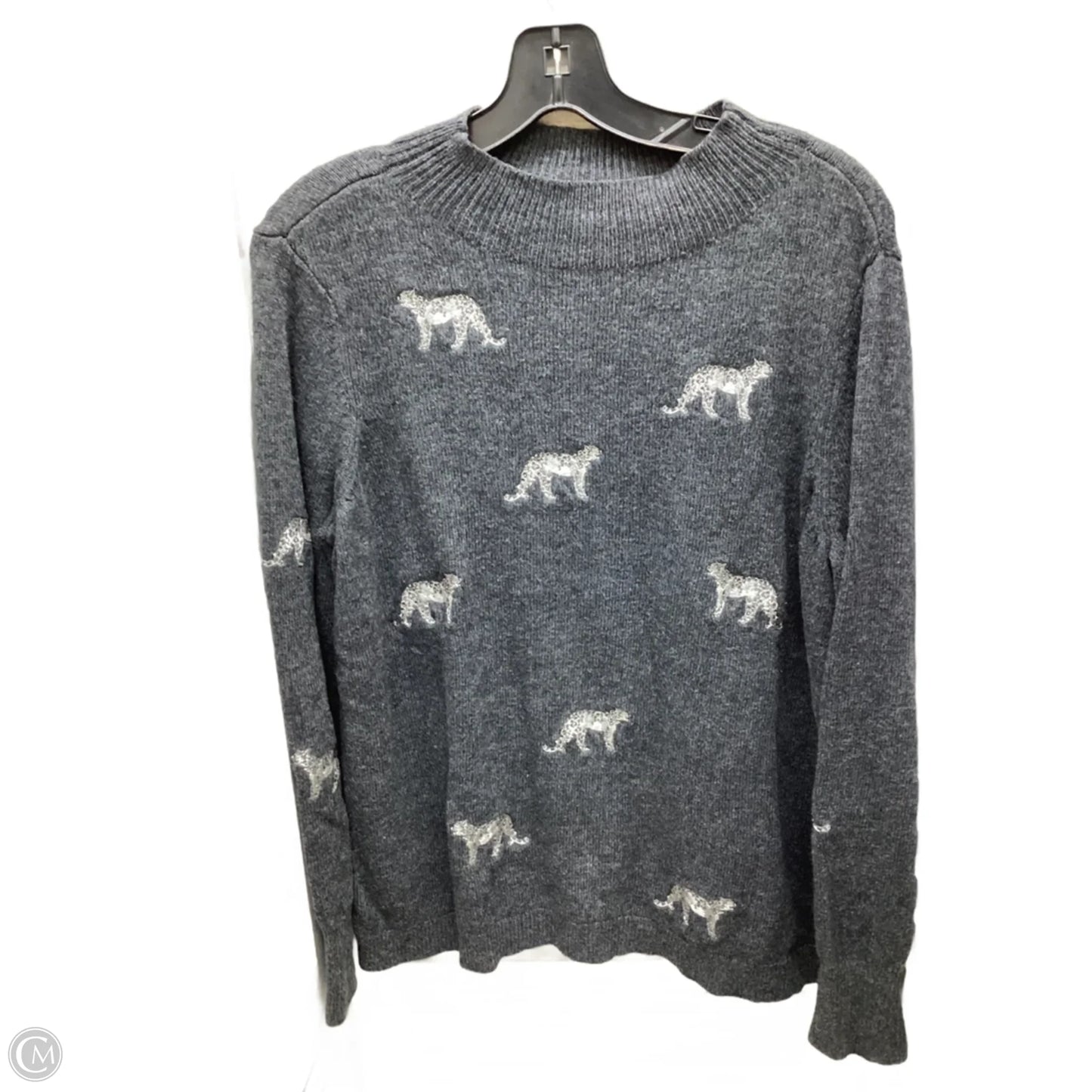 Sweater By Chicos In Grey, Size: L