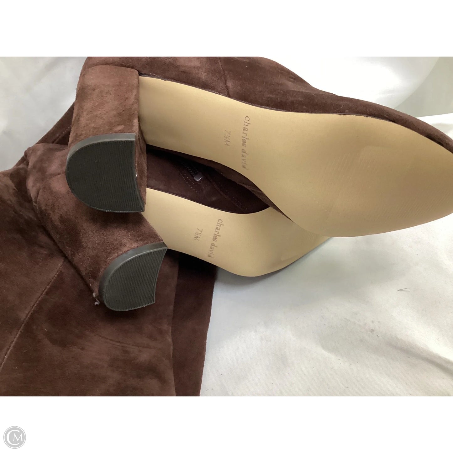 Boots Mid-calf Flats By Charles By Charles David In Brown, Size: 7.5