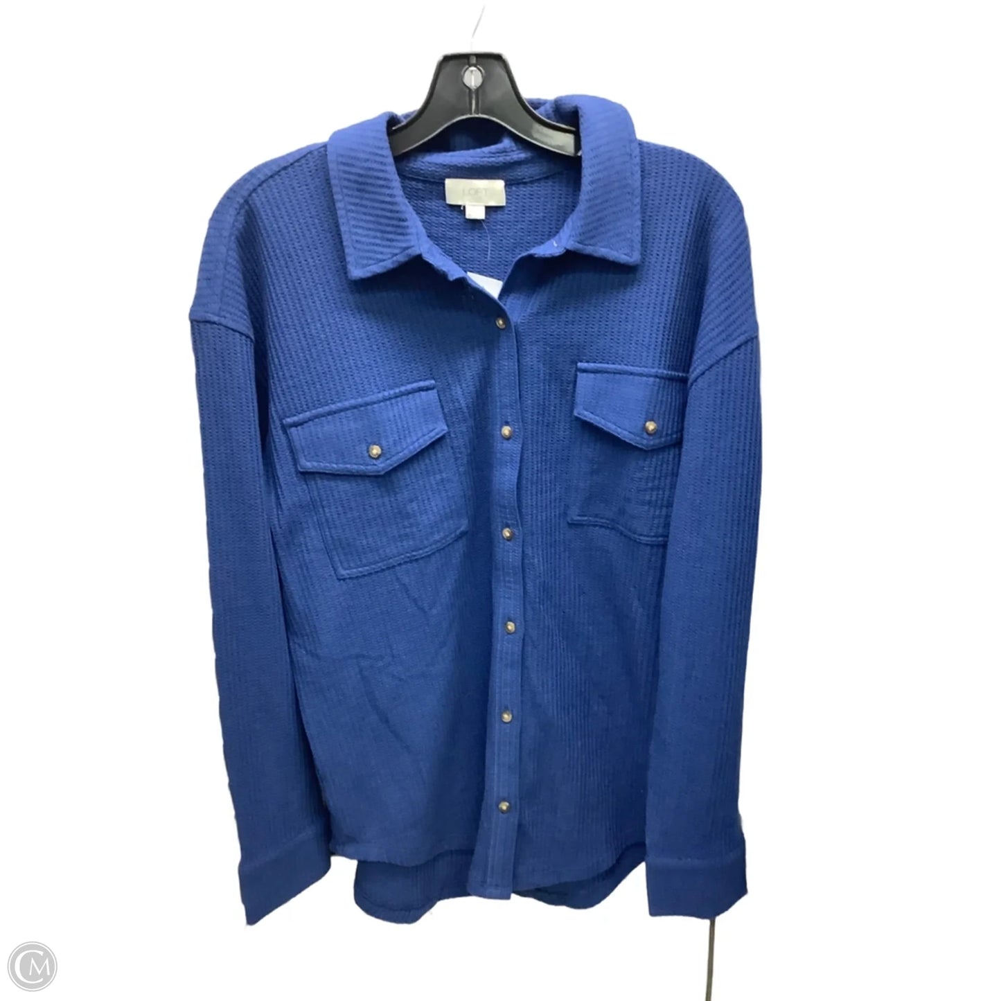 Top Long Sleeve By Loft In Blue, Size: L