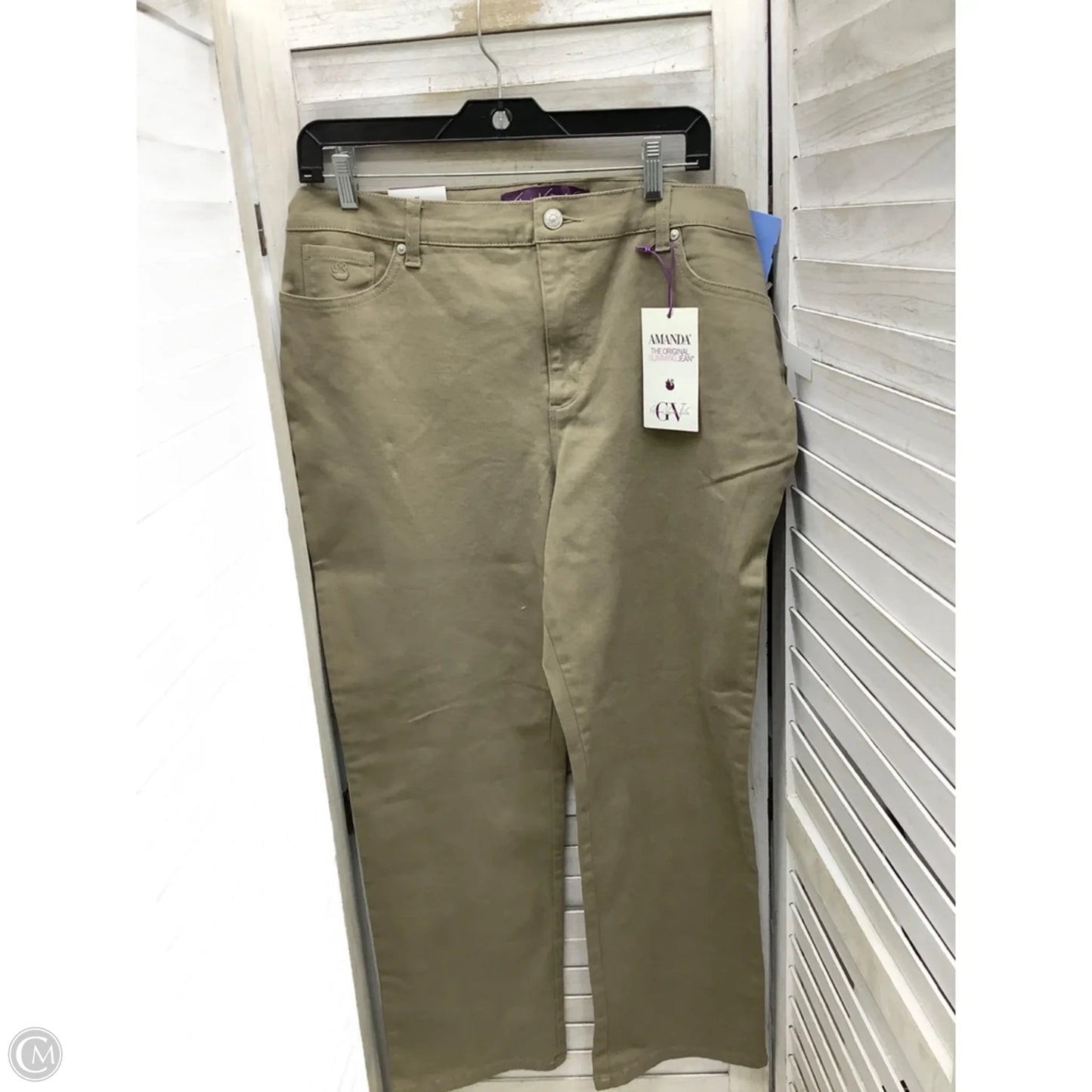 Pants Chinos & Khakis By Gloria Vanderbilt In Tan, Size: 14