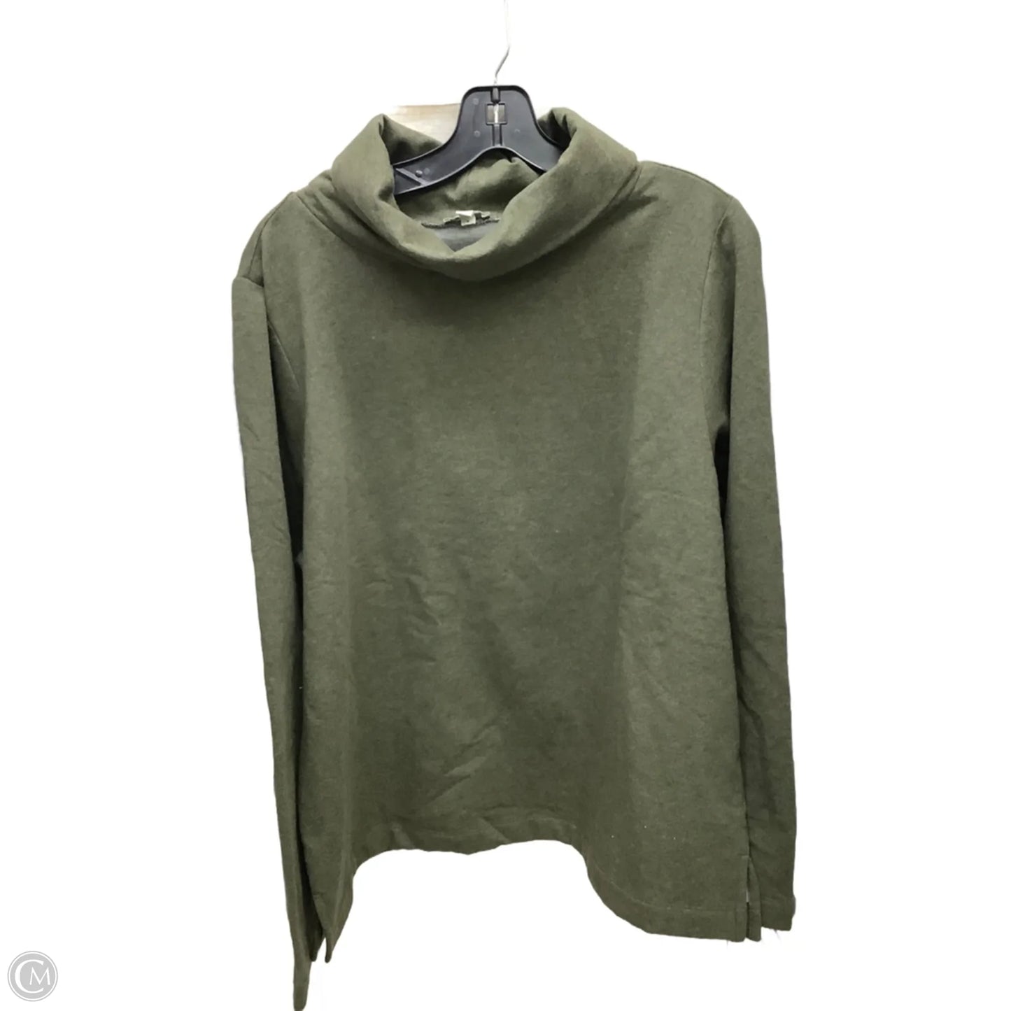 Top Long Sleeve By Talbots In Green, Size: Xl
