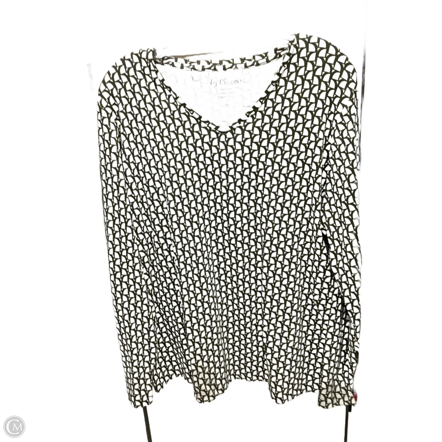 Top Long Sleeve By Chicos In Multi-colored, Size: Xl