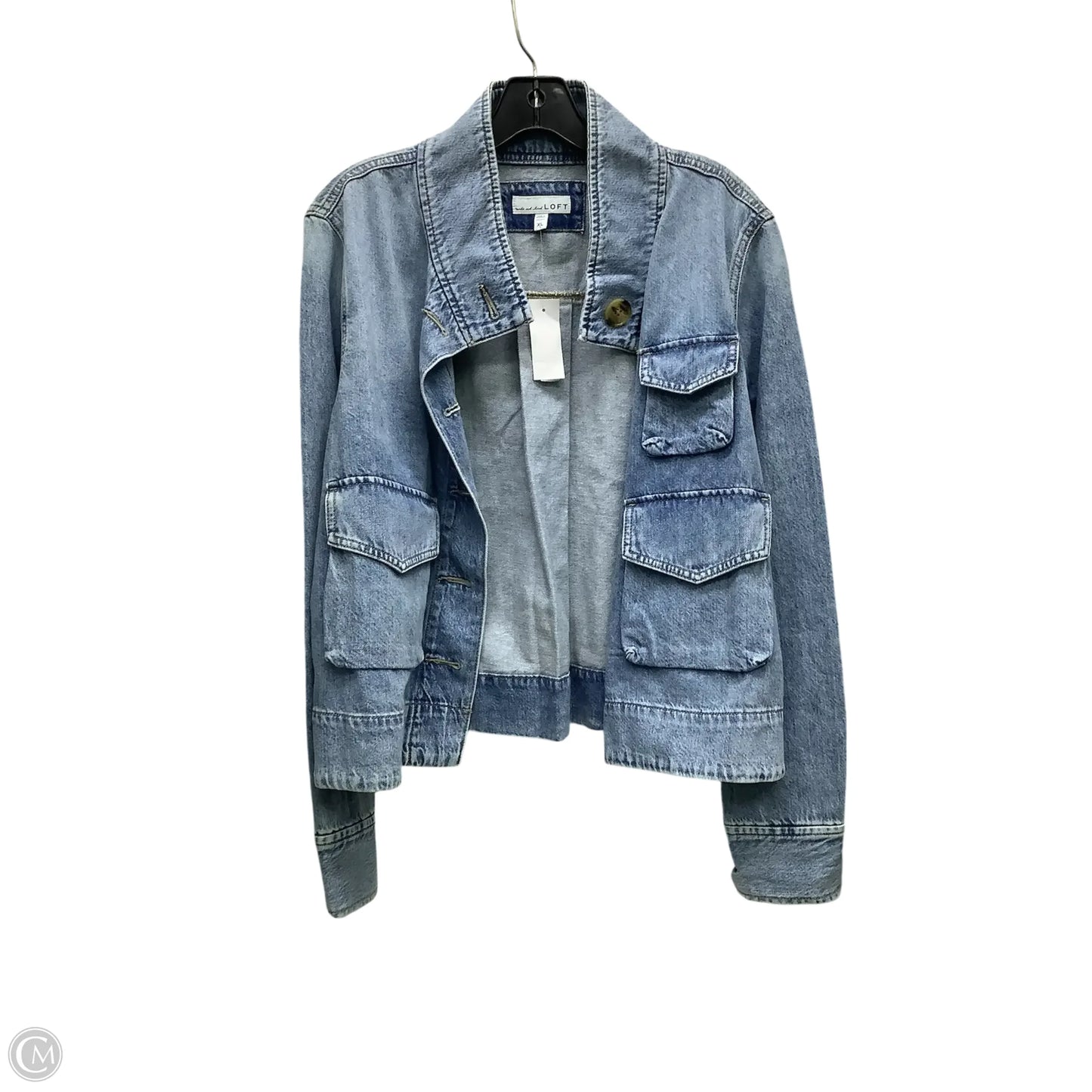 Jacket Denim By Loft In Blue Denim, Size: Xl