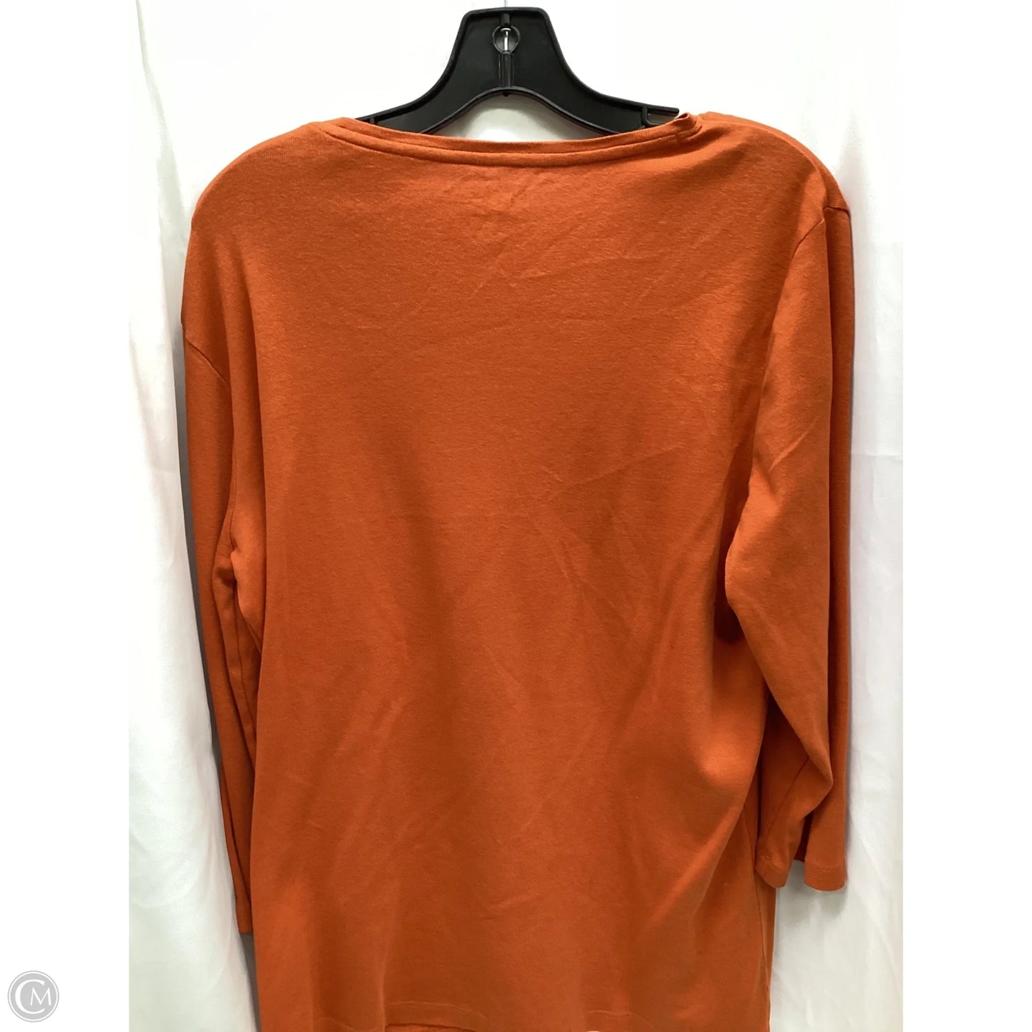 Top Long Sleeve By Chicos In Orange, Size: Xl