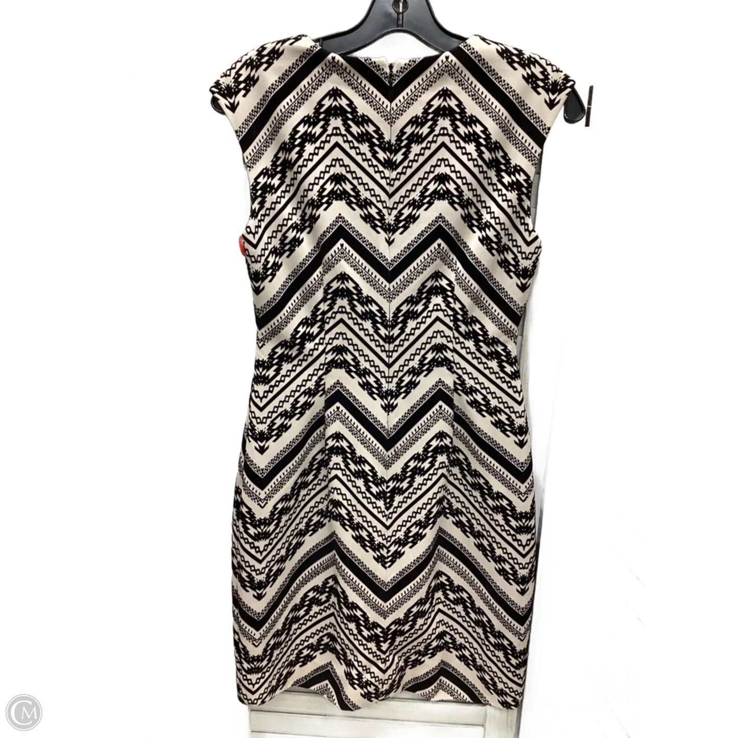 Dress Casual Midi By Vince Camuto In Black & Pink, Size: 2