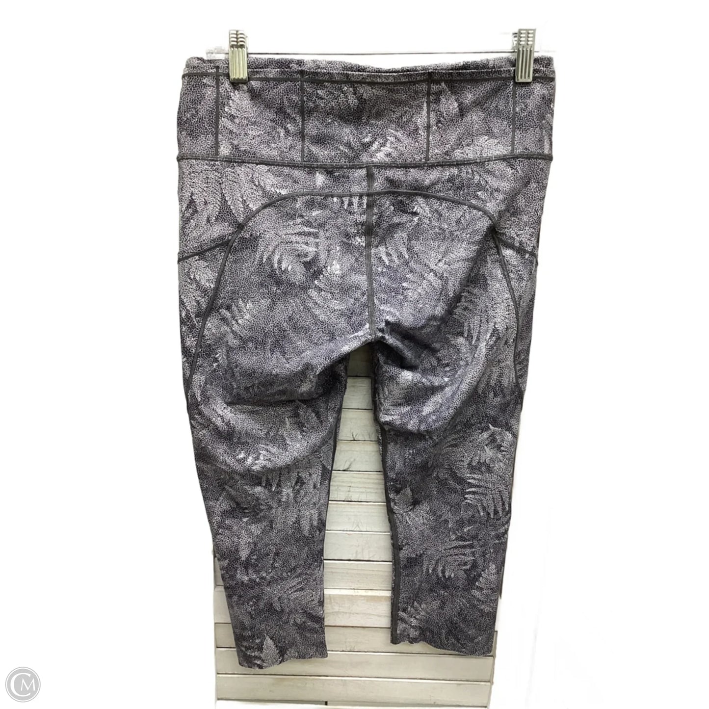 Athletic Leggings By Lululemon In Grey & White, Size: 8