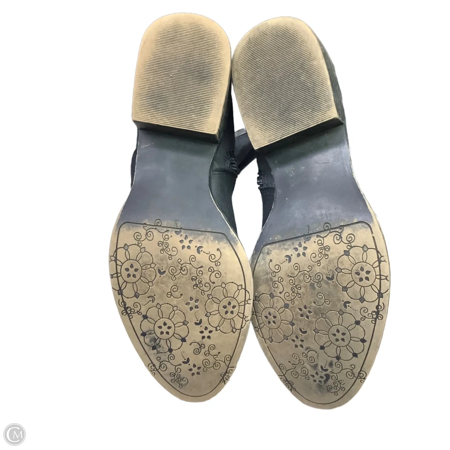 Boots Mid-calf Flats By Clothes Mentor In Black, Size: 8.5