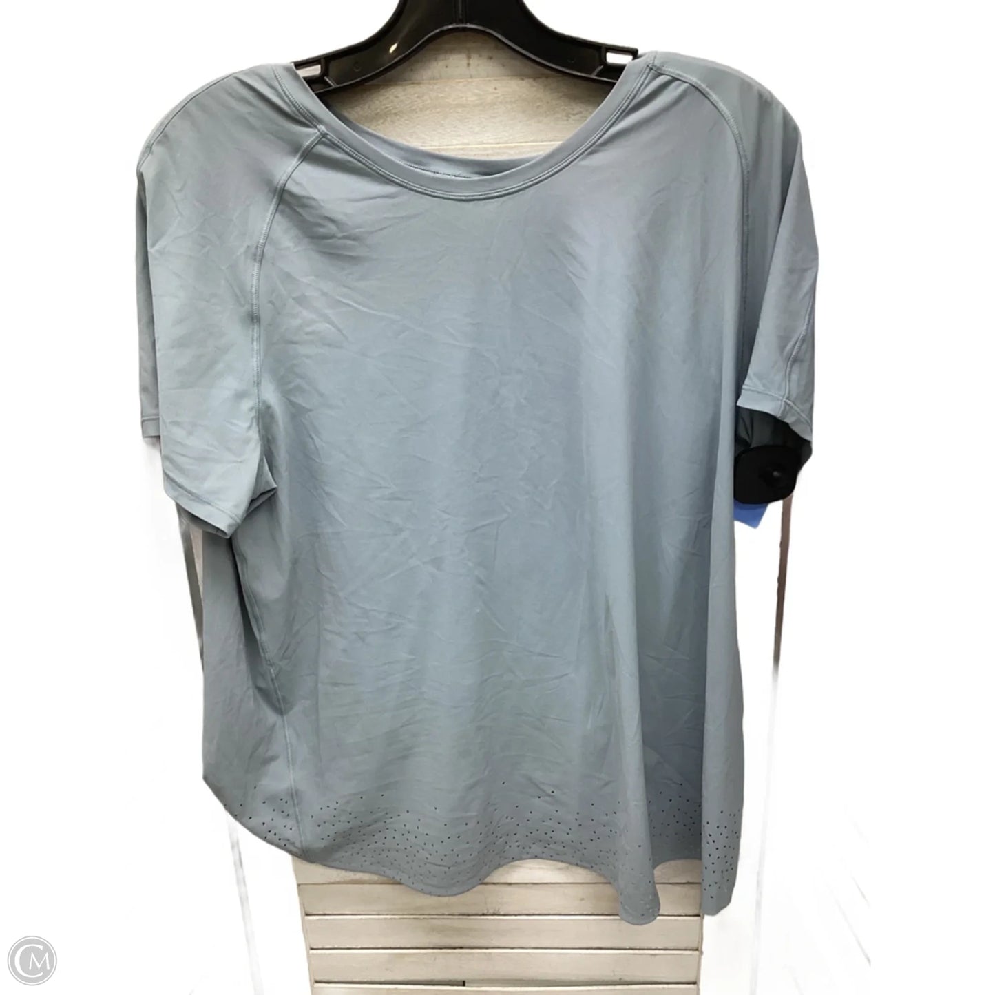 Top Short Sleeve By Lululemon In Blue, Size: 14