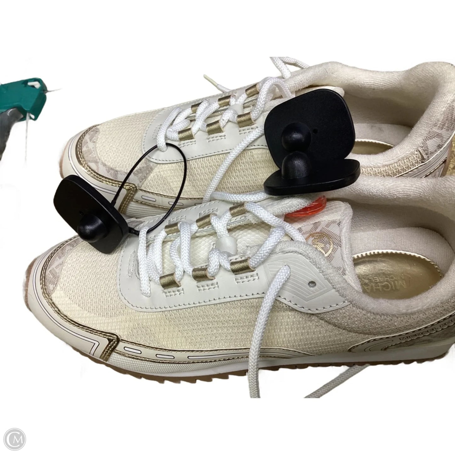 Shoes Flats By Michael By Michael Kors In Gold & White, Size: 10