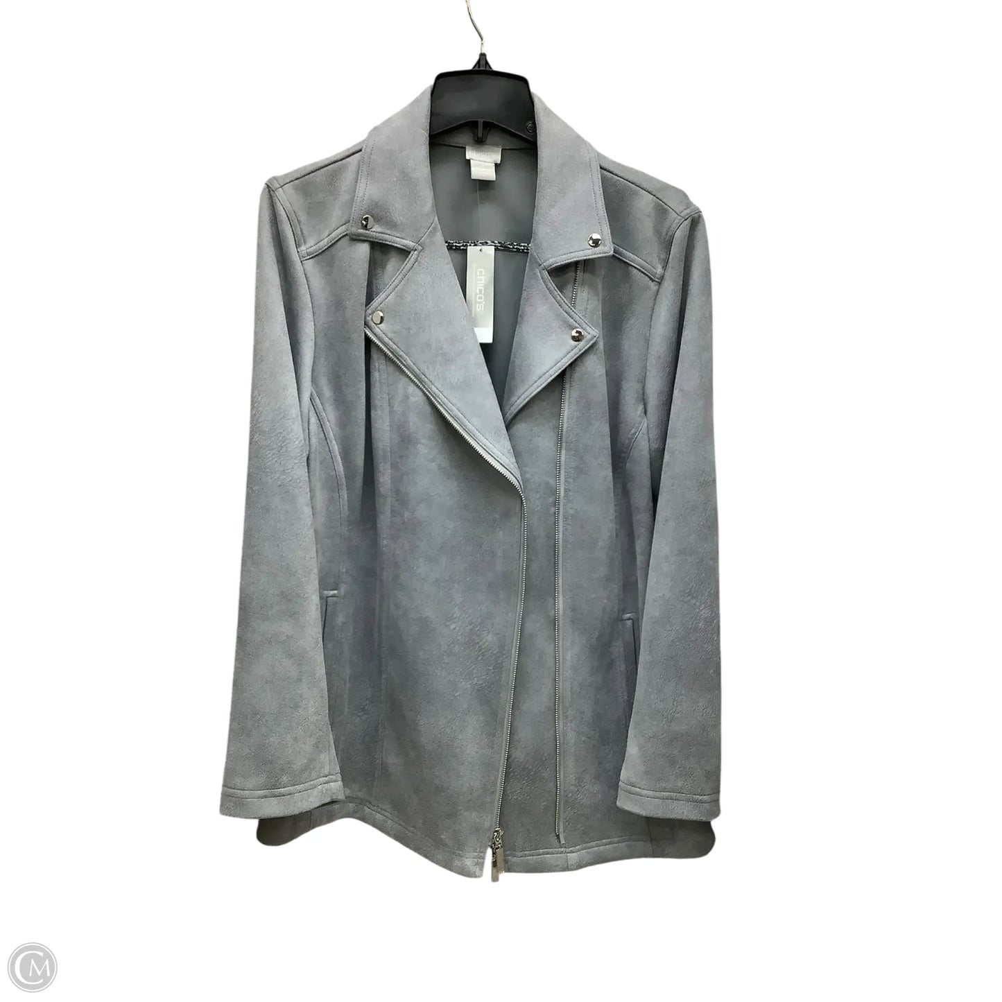 Jacket Other By Chicos In Grey, Size: Xl