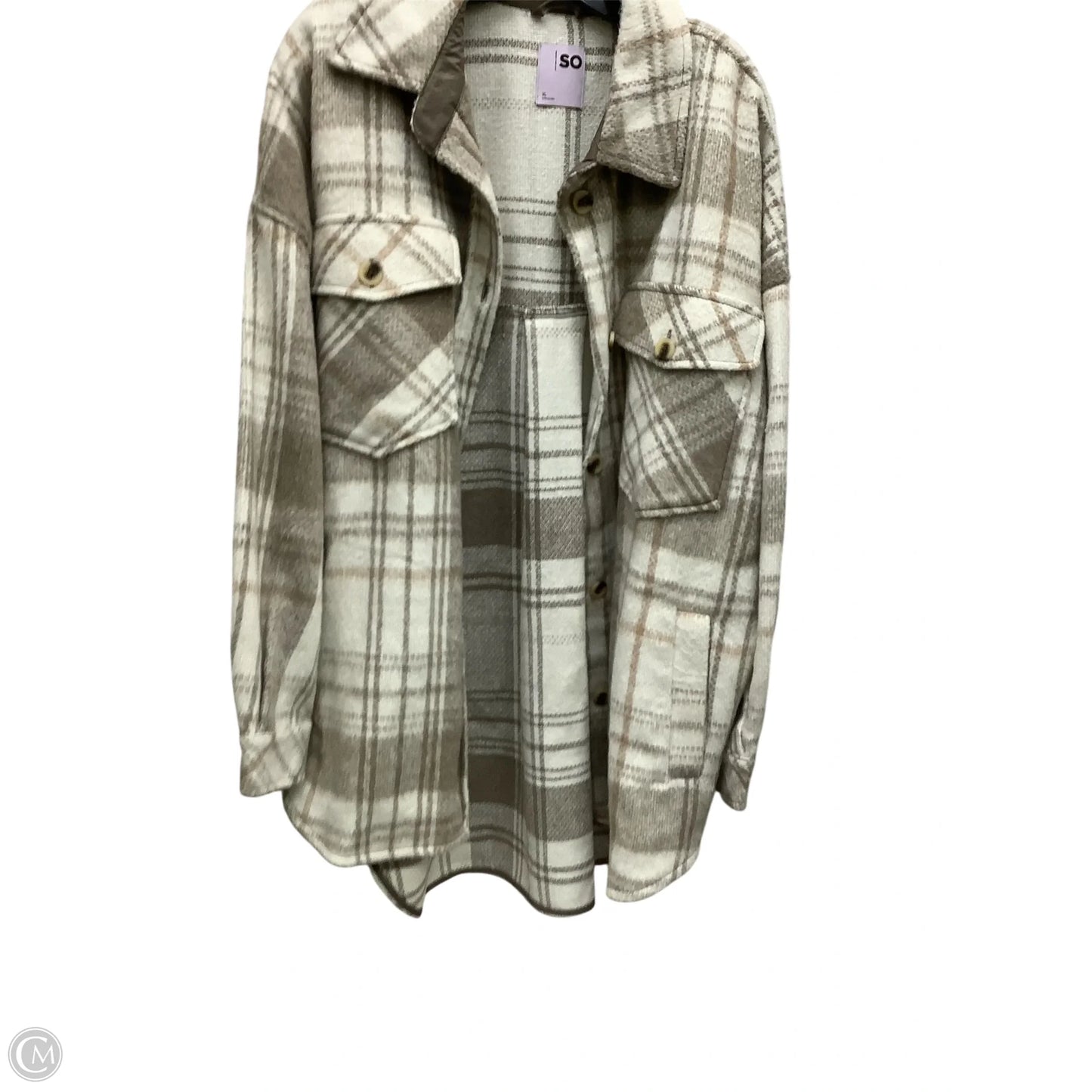 Jacket Other By So In Plaid Pattern, Size: Xl