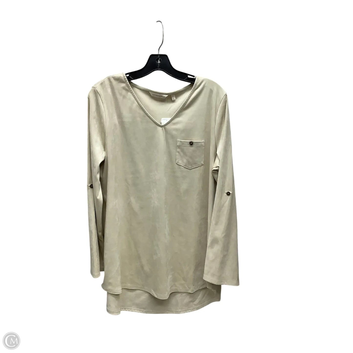 Top Long Sleeve By Soft Surroundings In Beige, Size: L