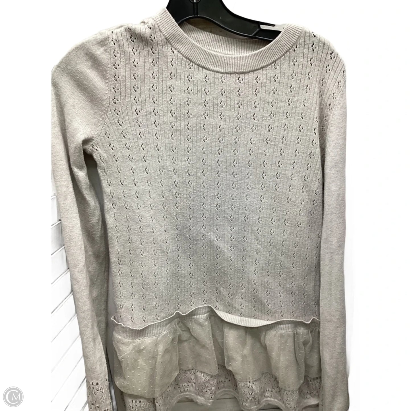 Top Long Sleeve By Lc Lauren Conrad In Beige, Size: S