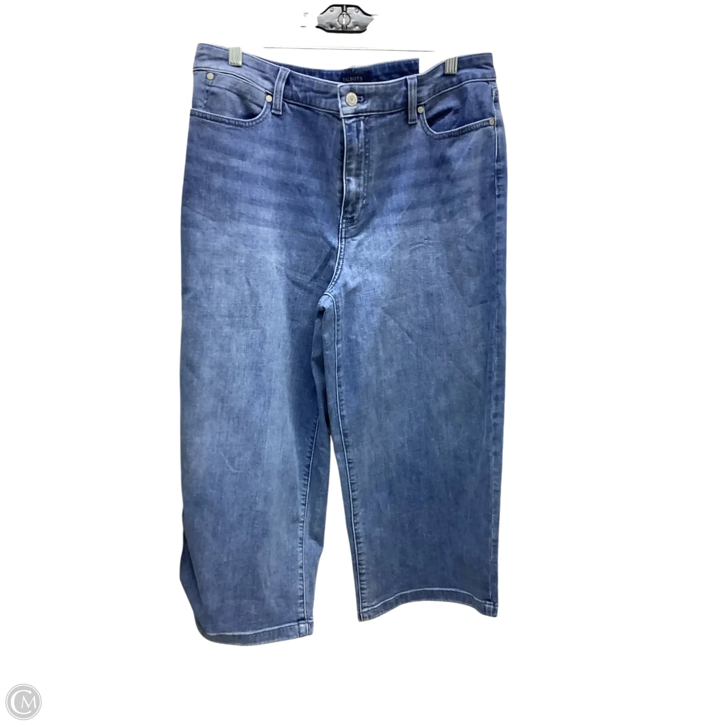 Jeans Wide Leg By Talbots In Blue Denim, Size: 14