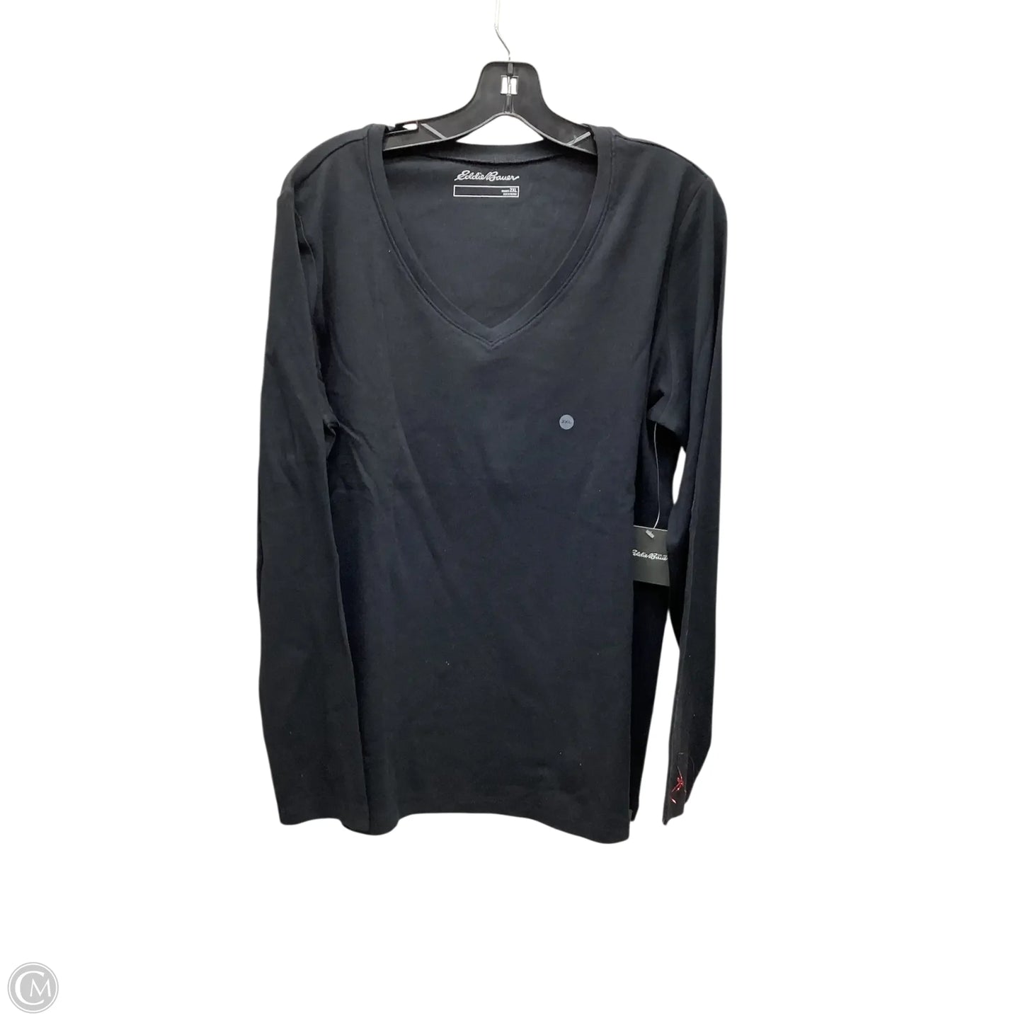 Top Long Sleeve By Eddie Bauer In Black, Size: 2x