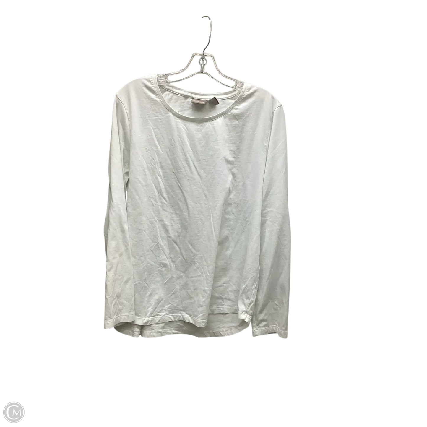 Top Long Sleeve By Chicos In White, Size: Xl