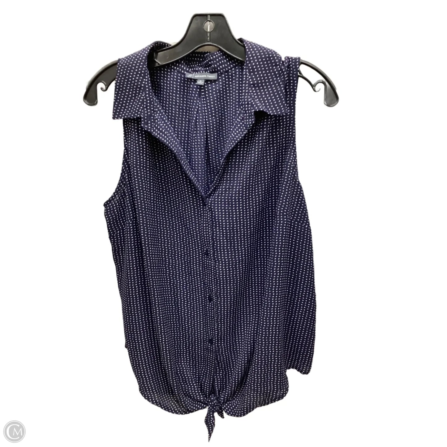 Top Sleeveless By Adrianna Papell In Polkadot Pattern, Size: Xl