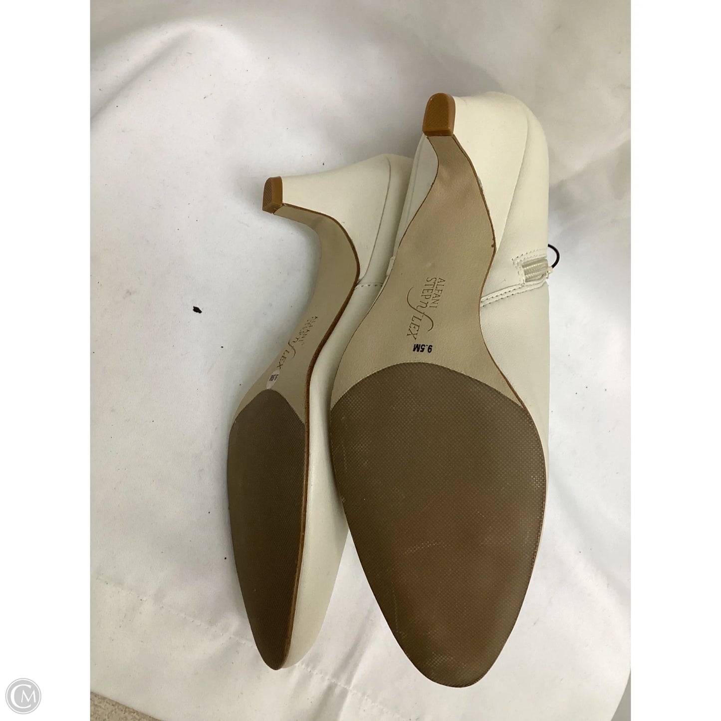 Boots Ankle Heels By Alfani In Ivory, Size: 9.5