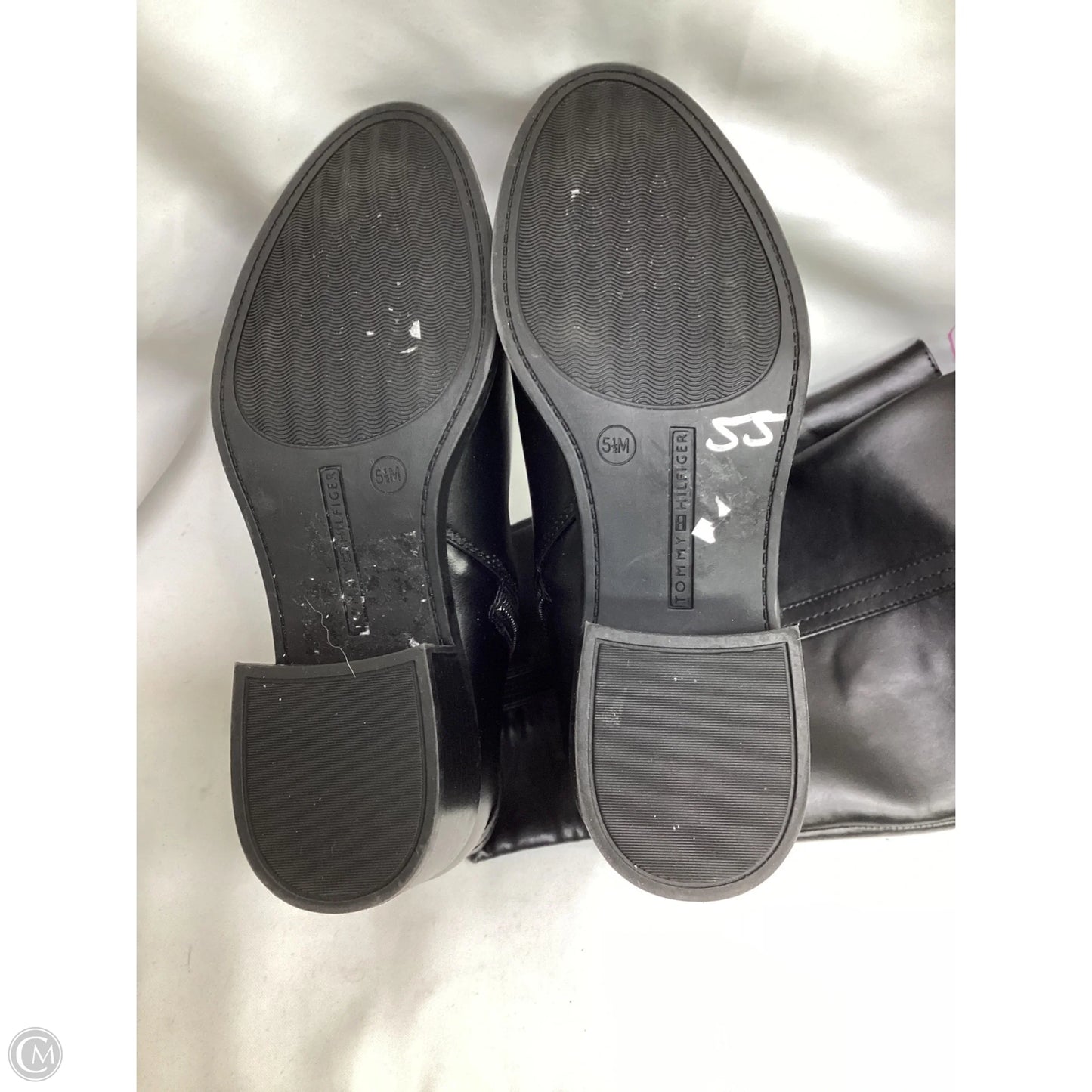 Boots Mid-calf Flats By Tommy Hilfiger In Black, Size: 5.5