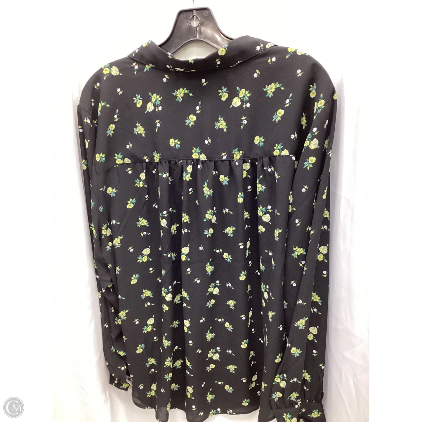 Top Long Sleeve By Faith And Joy In Floral Print, Size: 2x