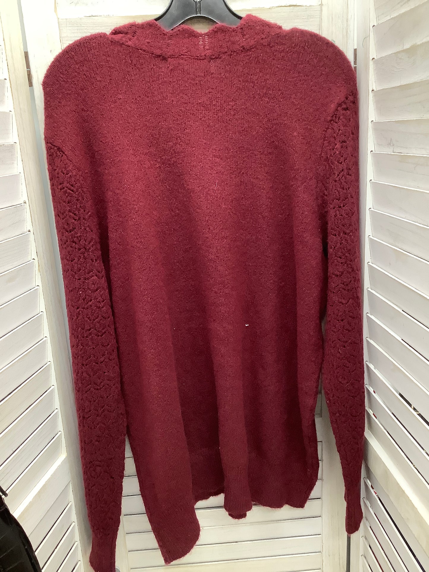 Sweater By Clothes Mentor In Burgundy, Size: 0